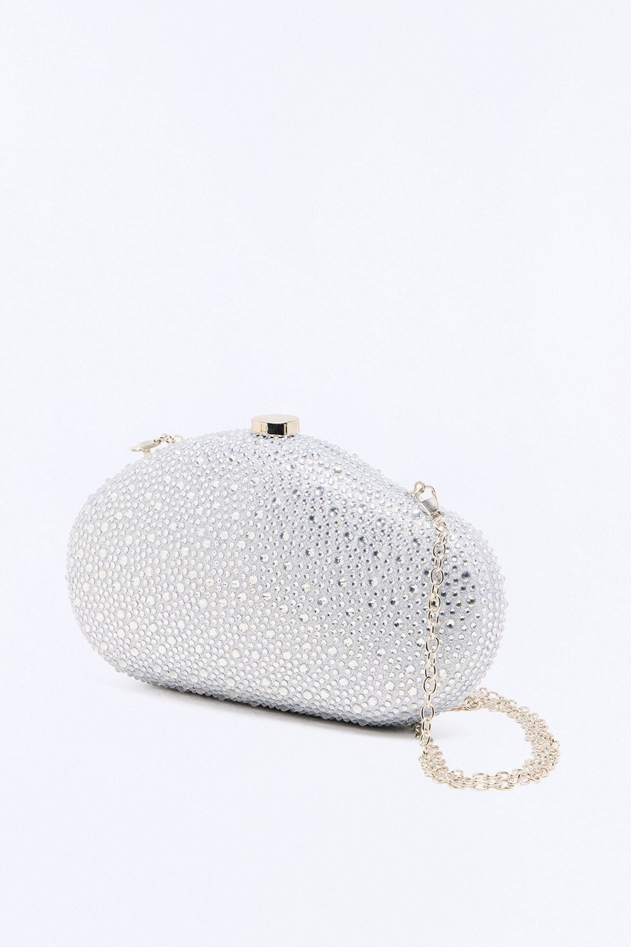 Sparkling Rock Rhinestone Clutch - Silver image 2