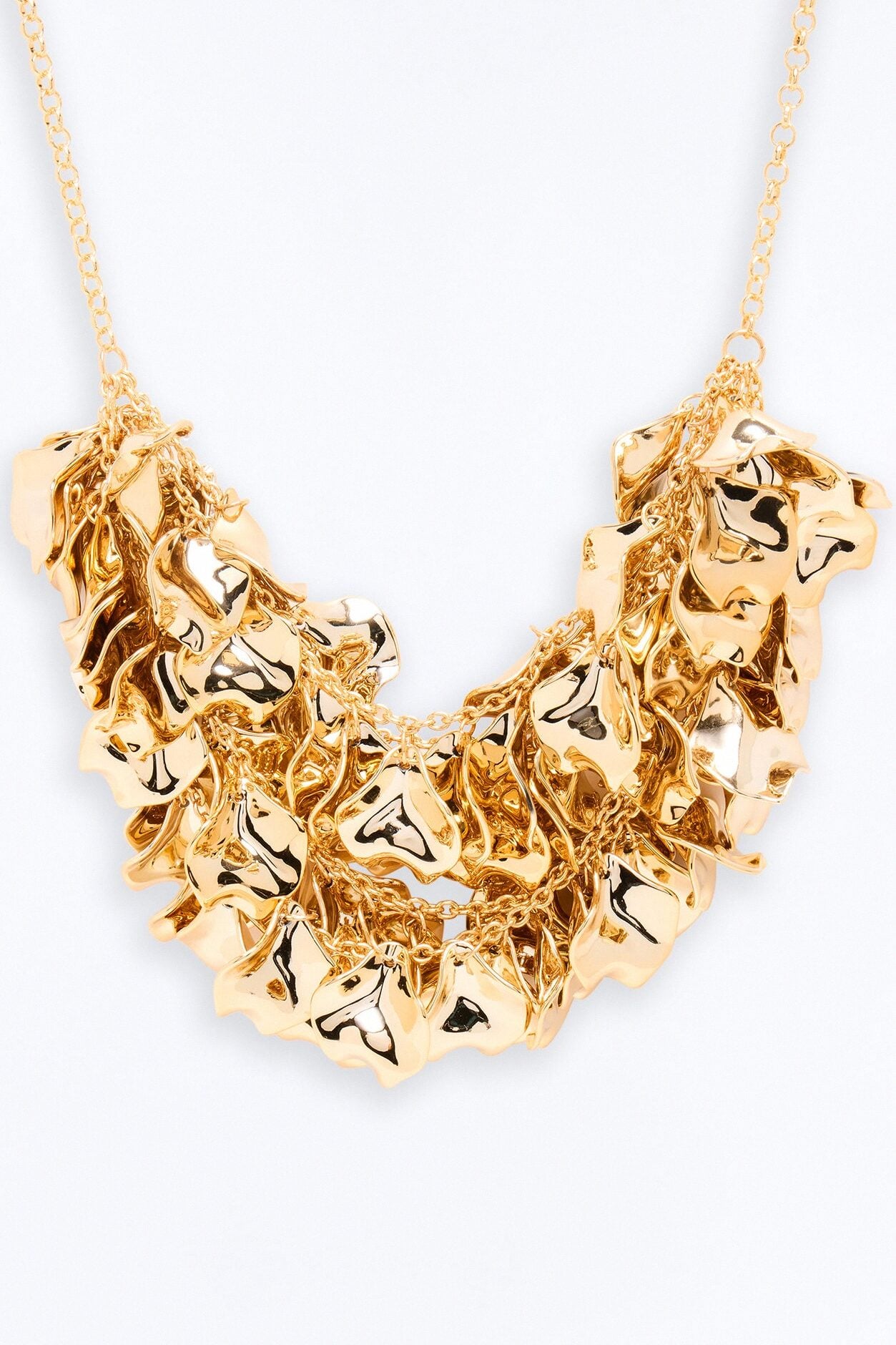 Rose Rivet Hardware Necklace - Gold image 3