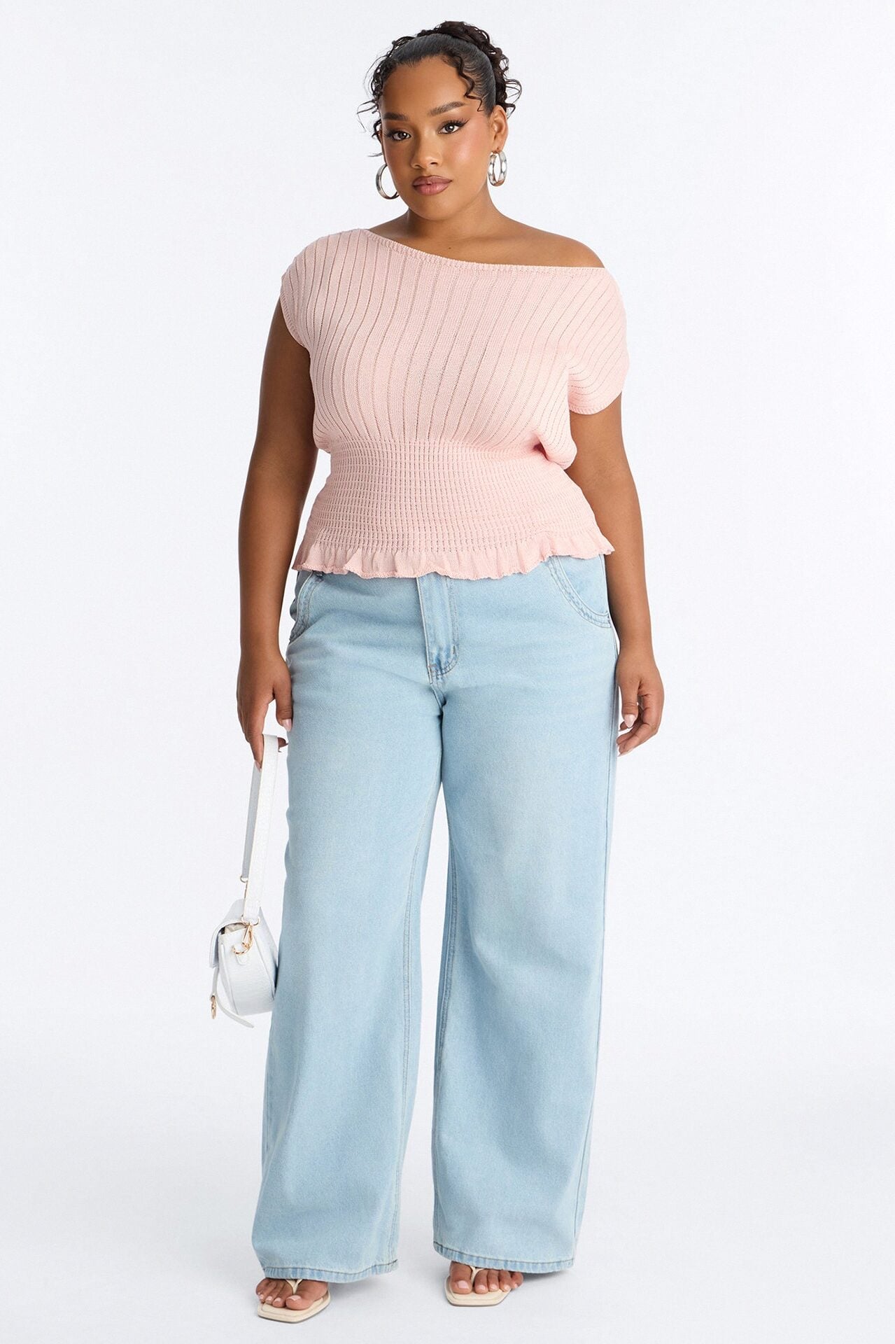 Ready For Fun Ruffle Trim Sweater Top - Blush image 6