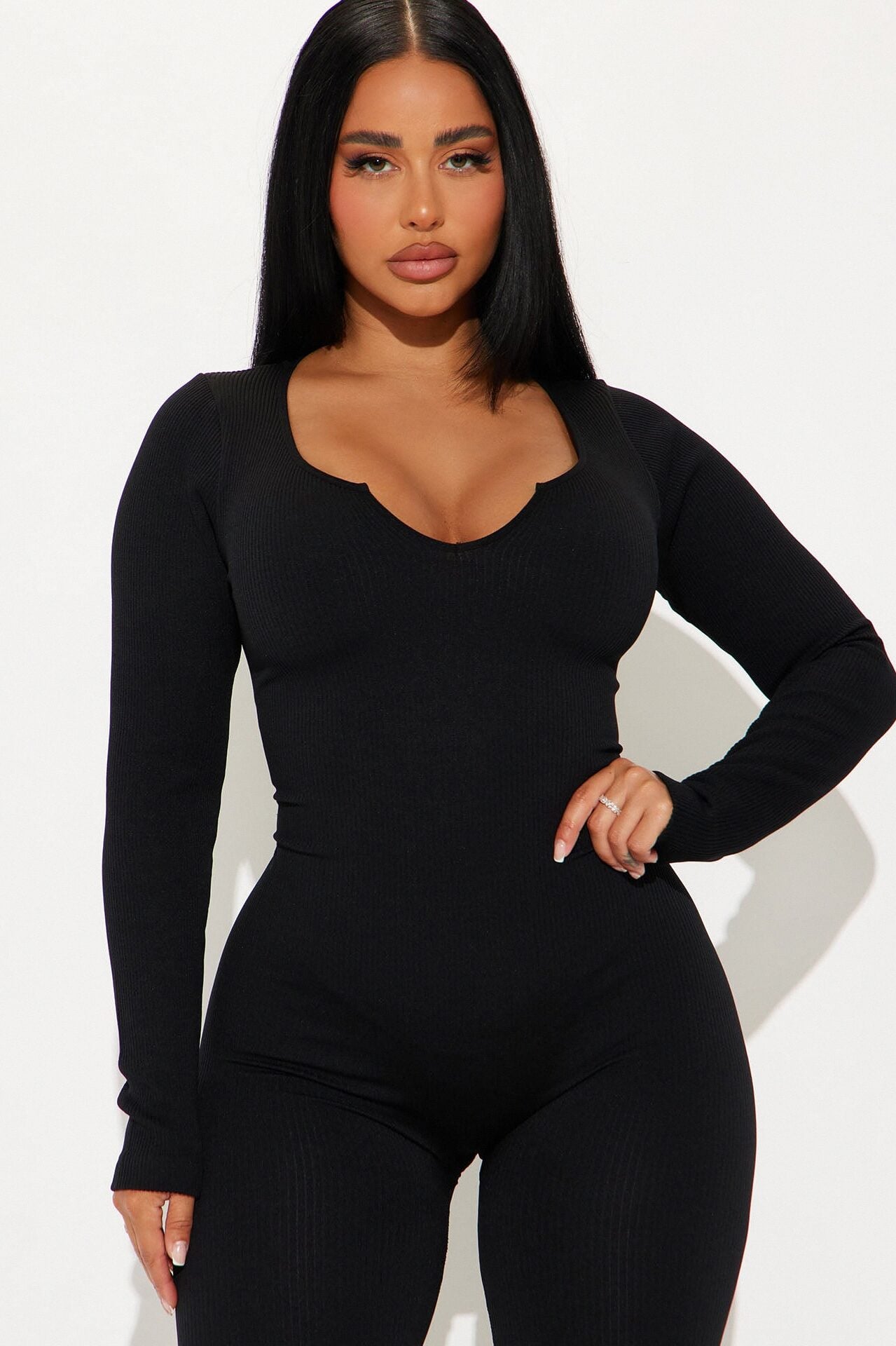 Giada Seamless Jumpsuit - Black image 2