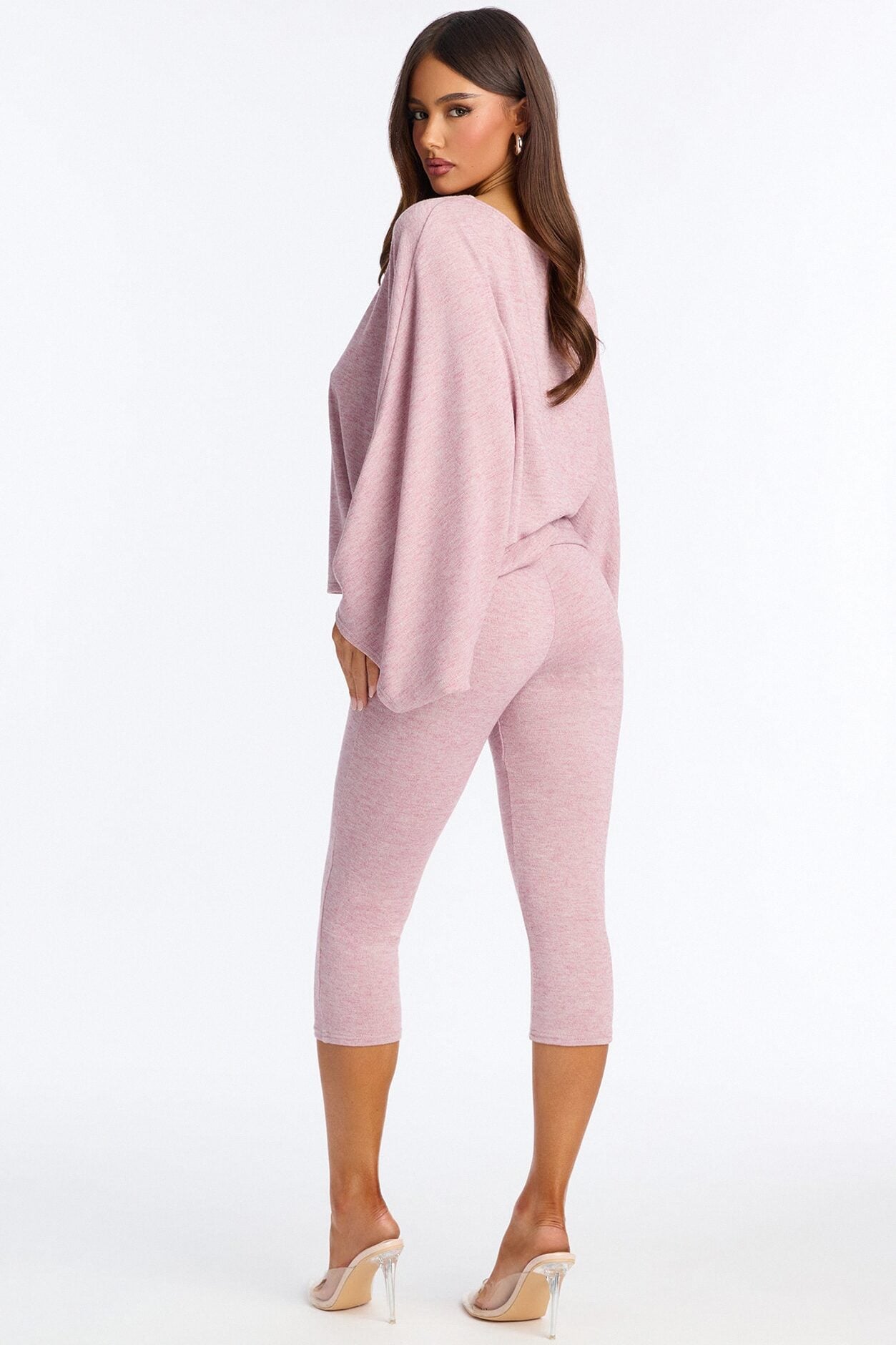 Amaya Capri Jumpsuit And Draped Top Set - Mauve image 4