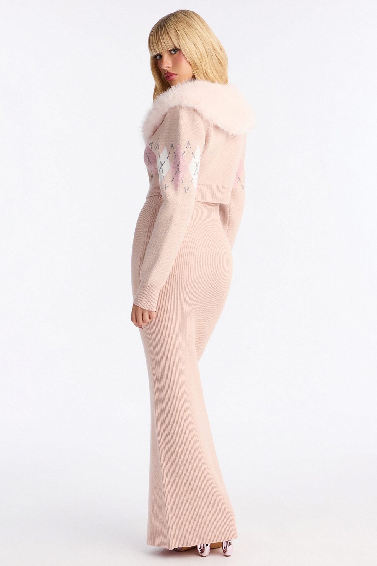 Aspen Sweater Maxi Dress Set - Pink image 5