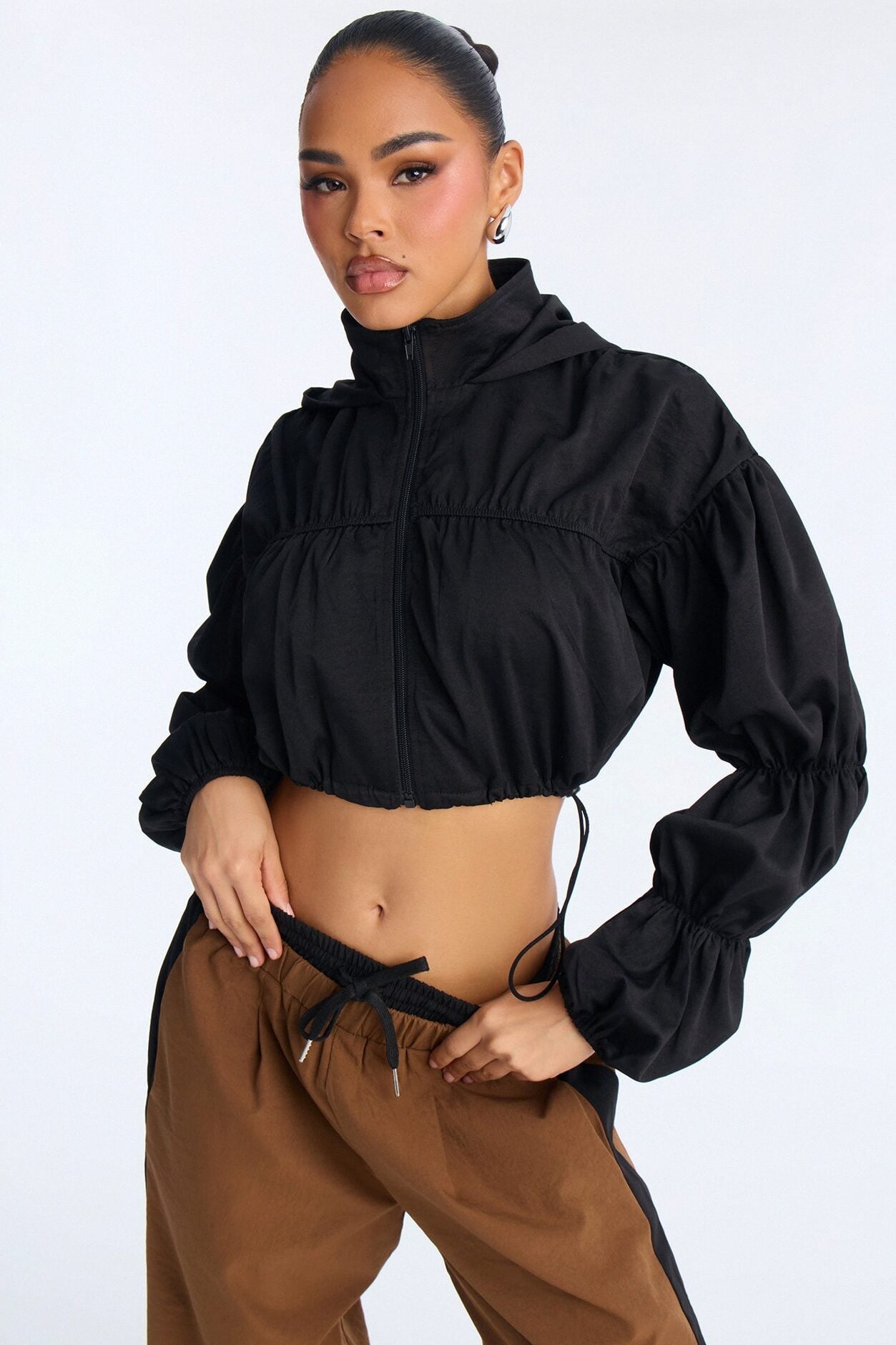 In The Mix Double Waistband Pant Set - Brown/combo image 3
