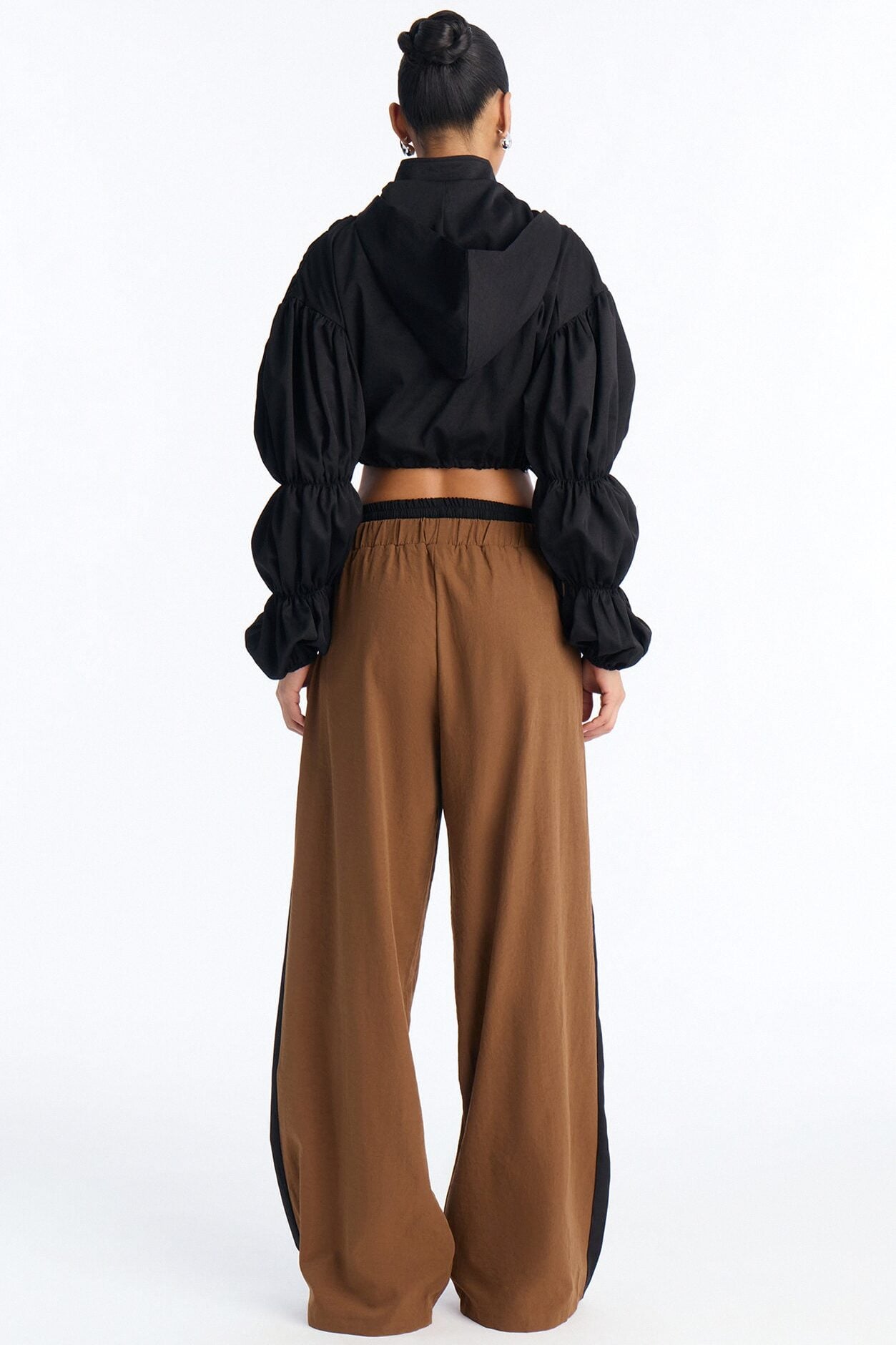 In The Mix Double Waistband Pant Set - Brown/combo image 4