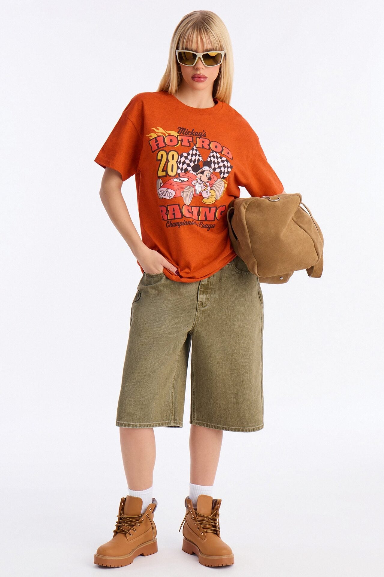 Mickey Racing Hot Rod Tee - Orange image 2