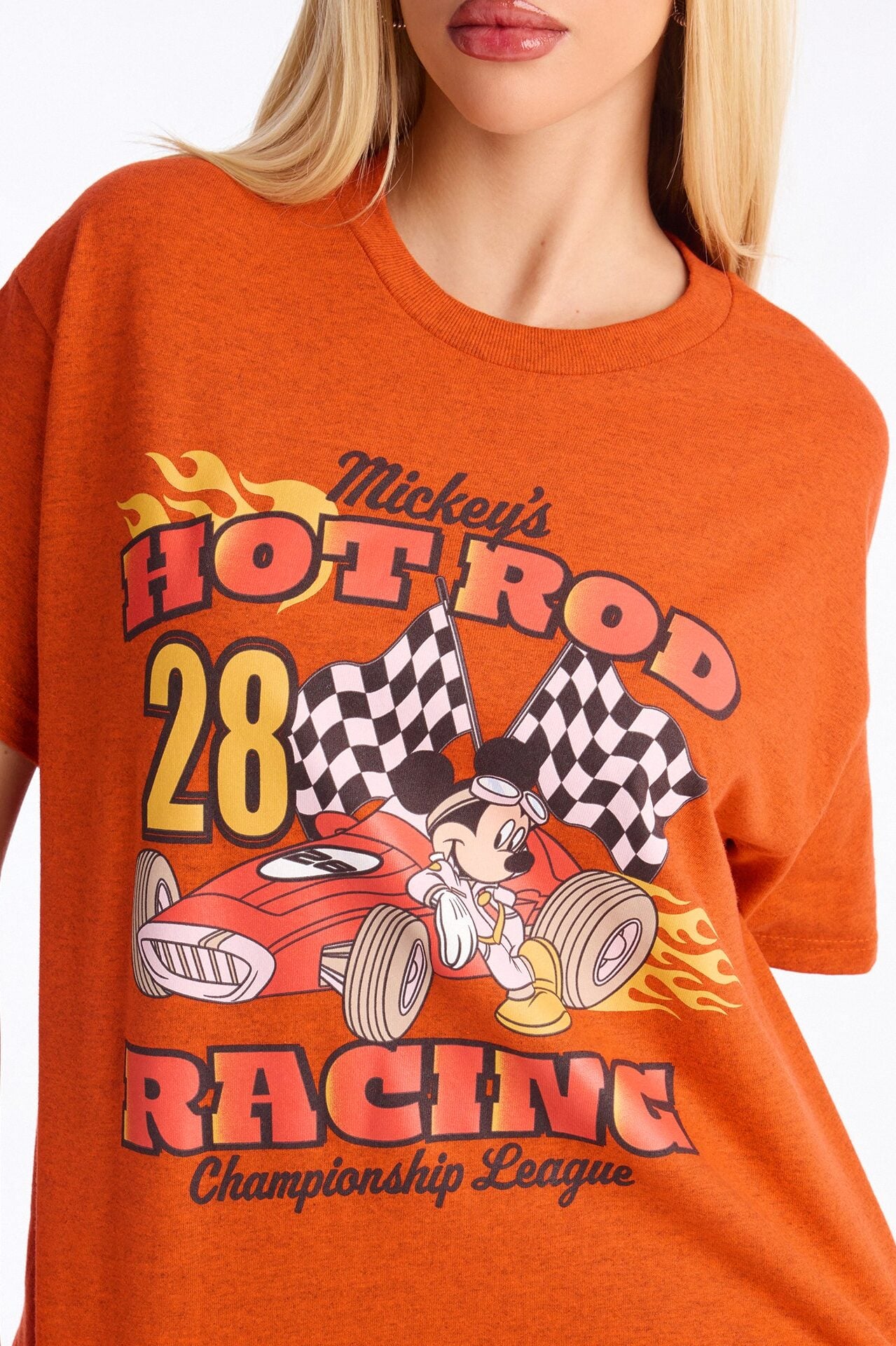 Mickey Racing Hot Rod Tee - Orange image 3
