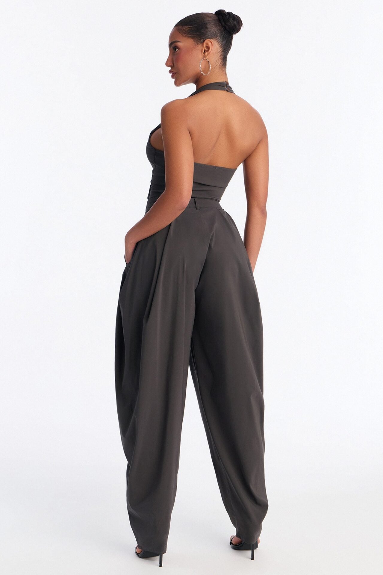 Alyssia Balloon Leg Jumpsuit - Charcoal image 4