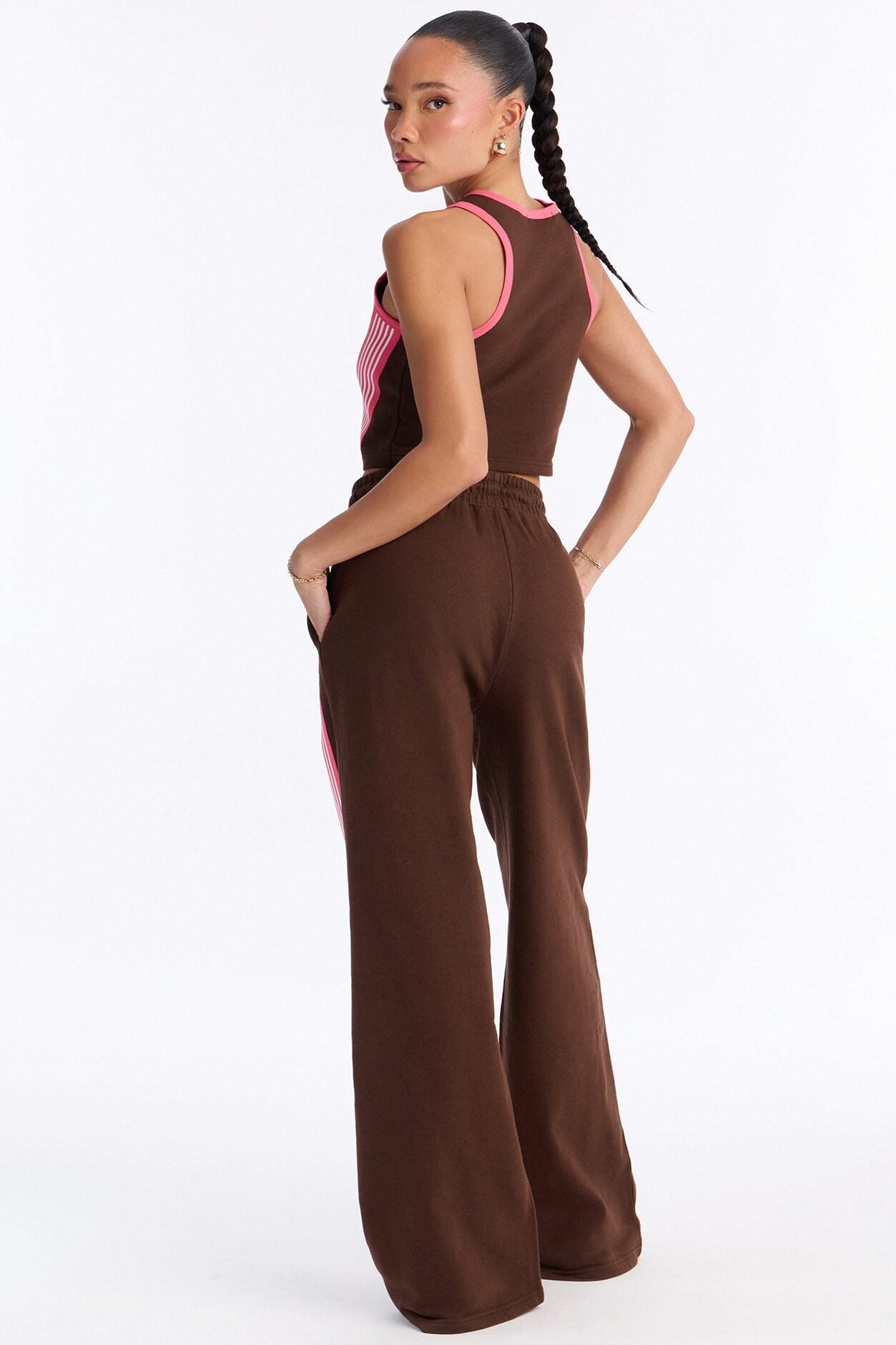 Varsity Babe Pant Set - Chocolate image 4