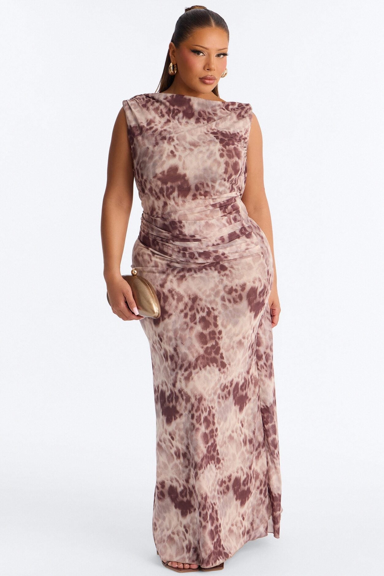 Wild Side Leopard Mesh Maxi Dress - Leopard image 1