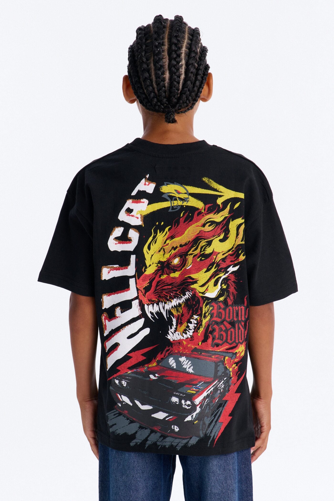 Mini Dodge Hellcat Born Bold Short Sleeve Tee - Black image 3