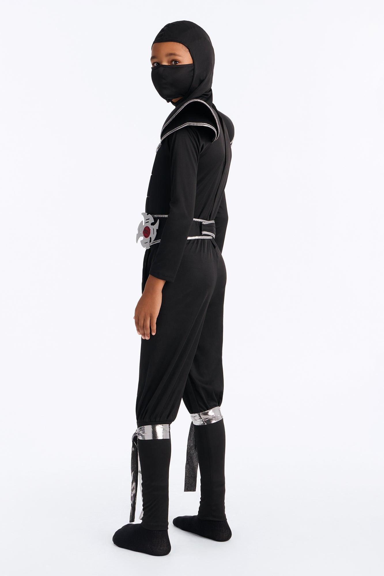 Mini Fierce Ninja Warrior Costume - Black image 2