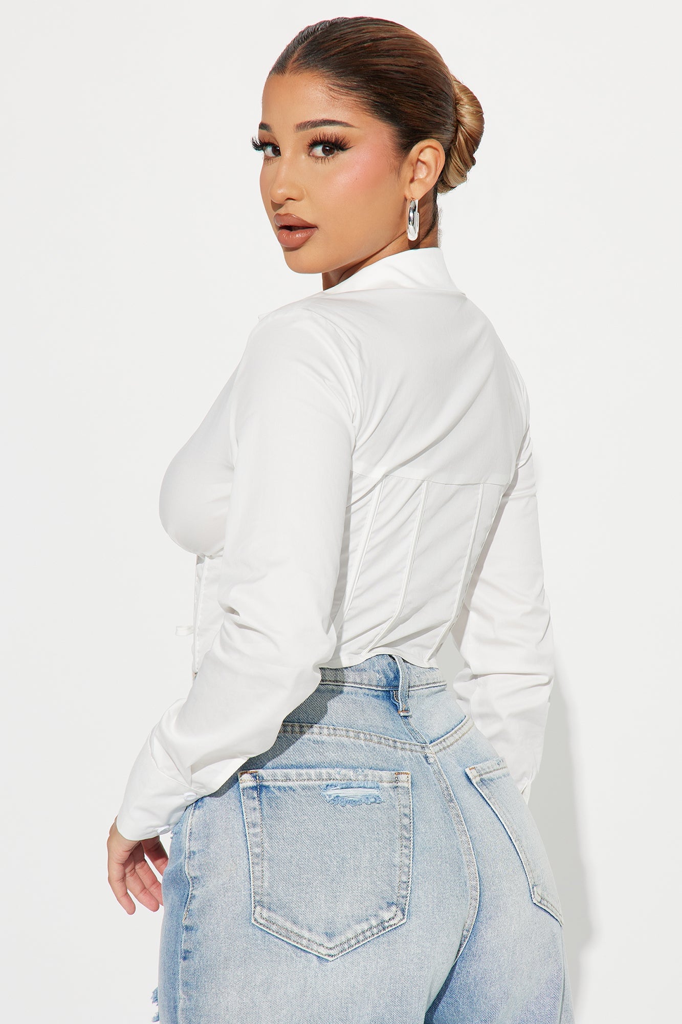 Don't Mind Me Corset Top - White image 6