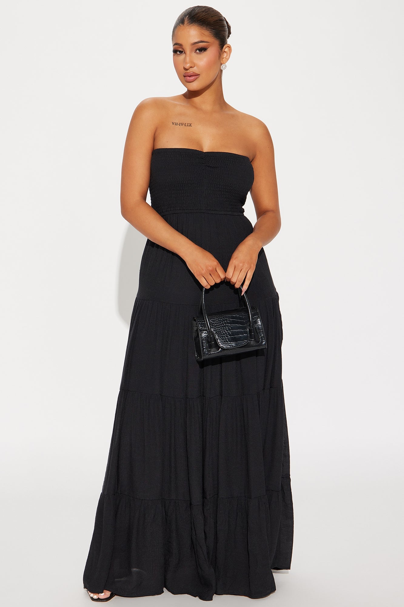 Juliette Tube Maxi Dress - Black image 4