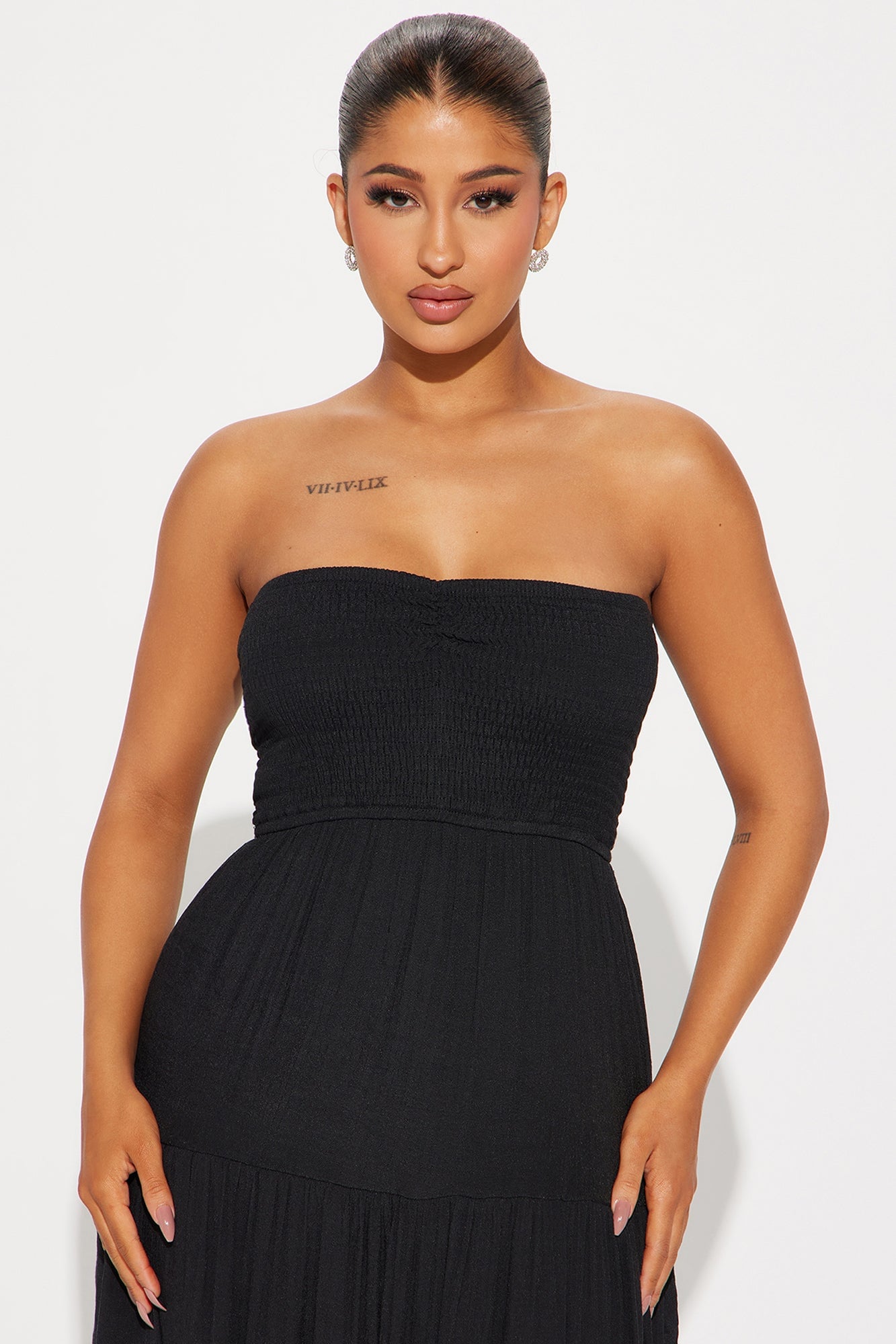 Juliette Tube Maxi Dress - Black image 5