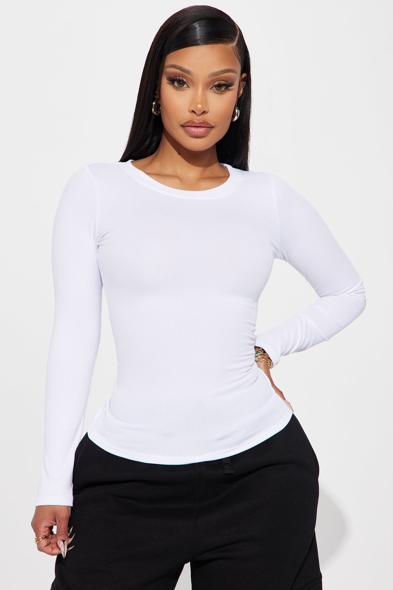 Jesse Ribbed Top - White image 4