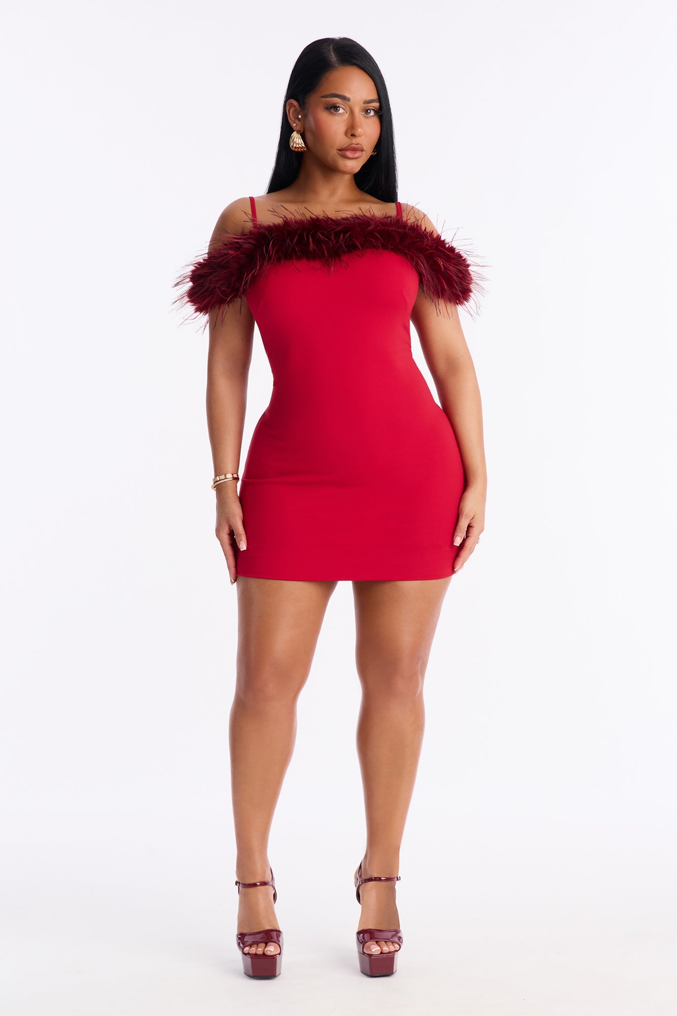 Looking Good Mini Dress - Red image 2