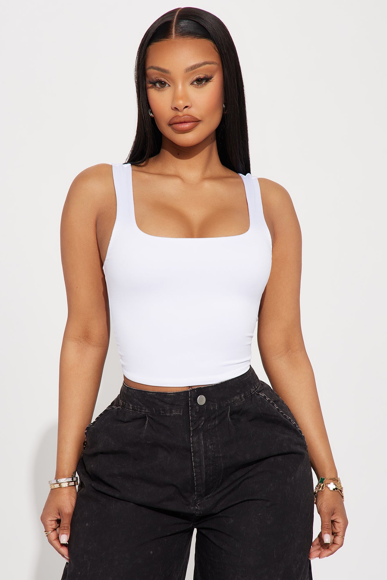 Last Time Double Lined Top - White image 5