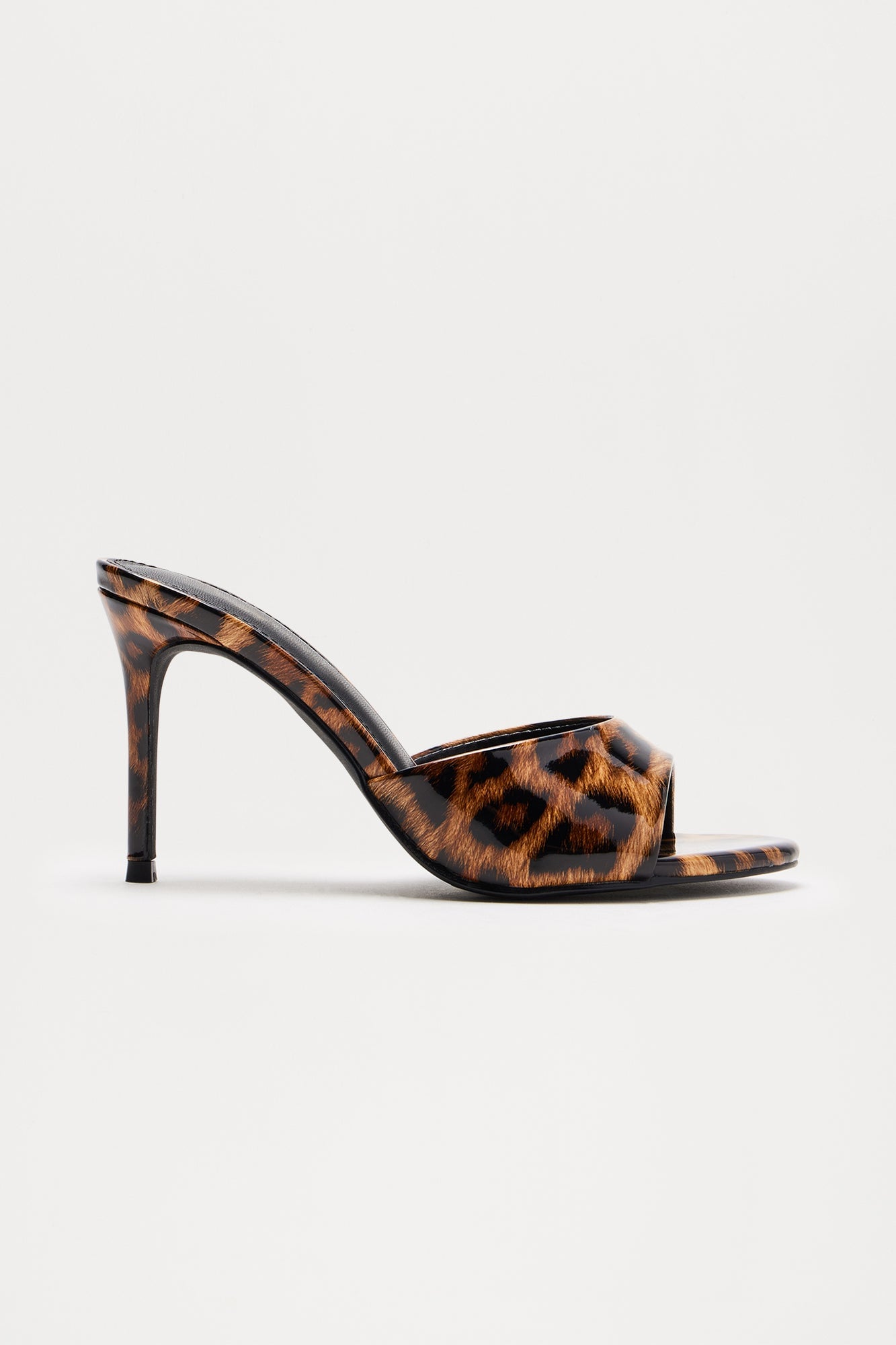 Shanley Faux Patent Stiletto Mules - Leopard image 3