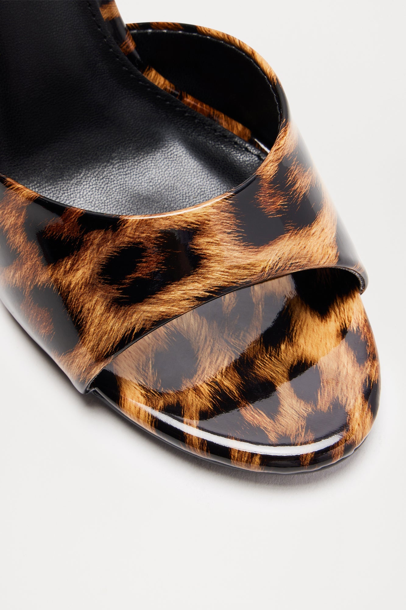 Shanley Faux Patent Stiletto Mules - Leopard image 5