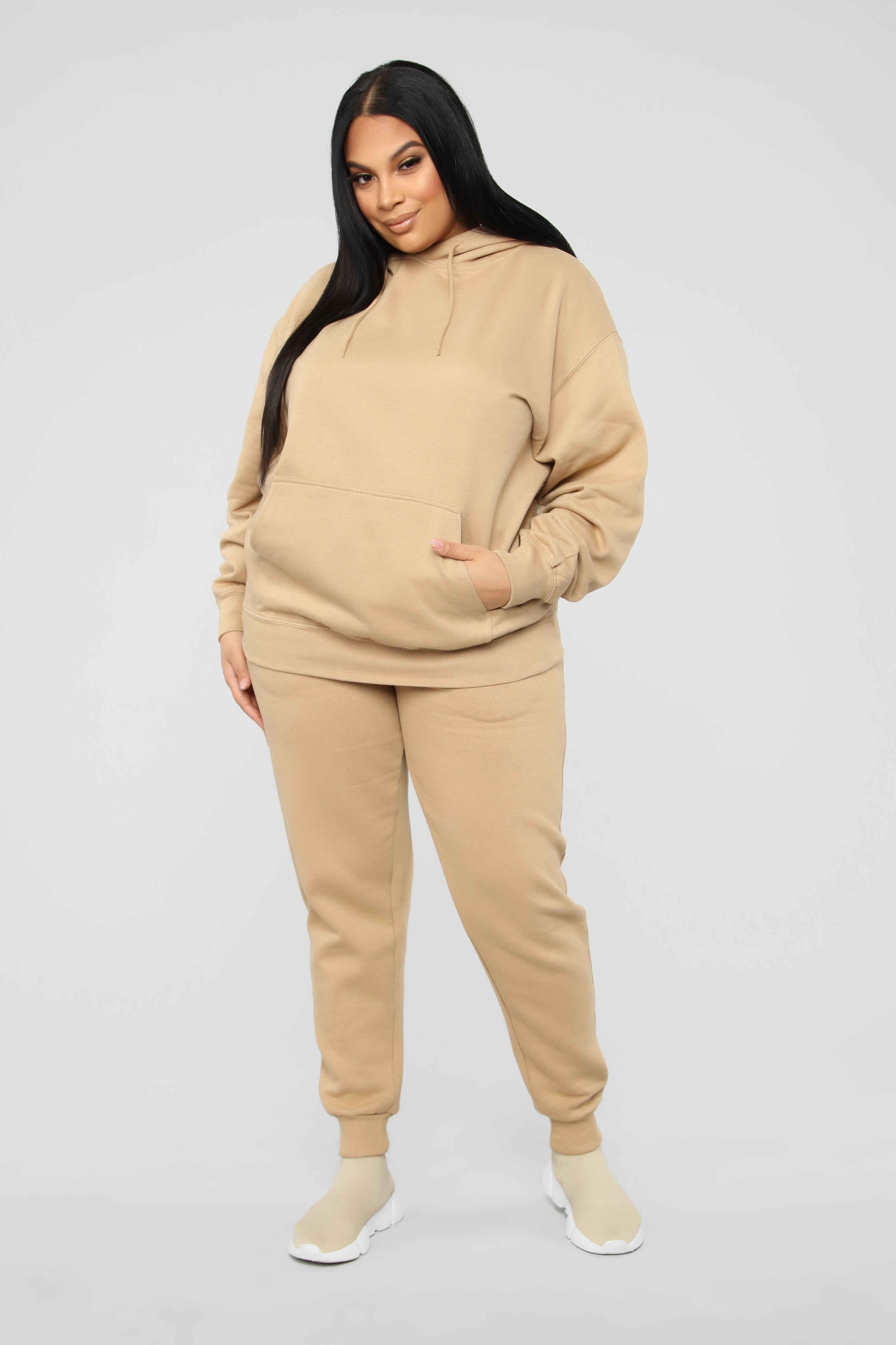 Stole Your Boyfriend's Oversized Jogger - Nude image 7