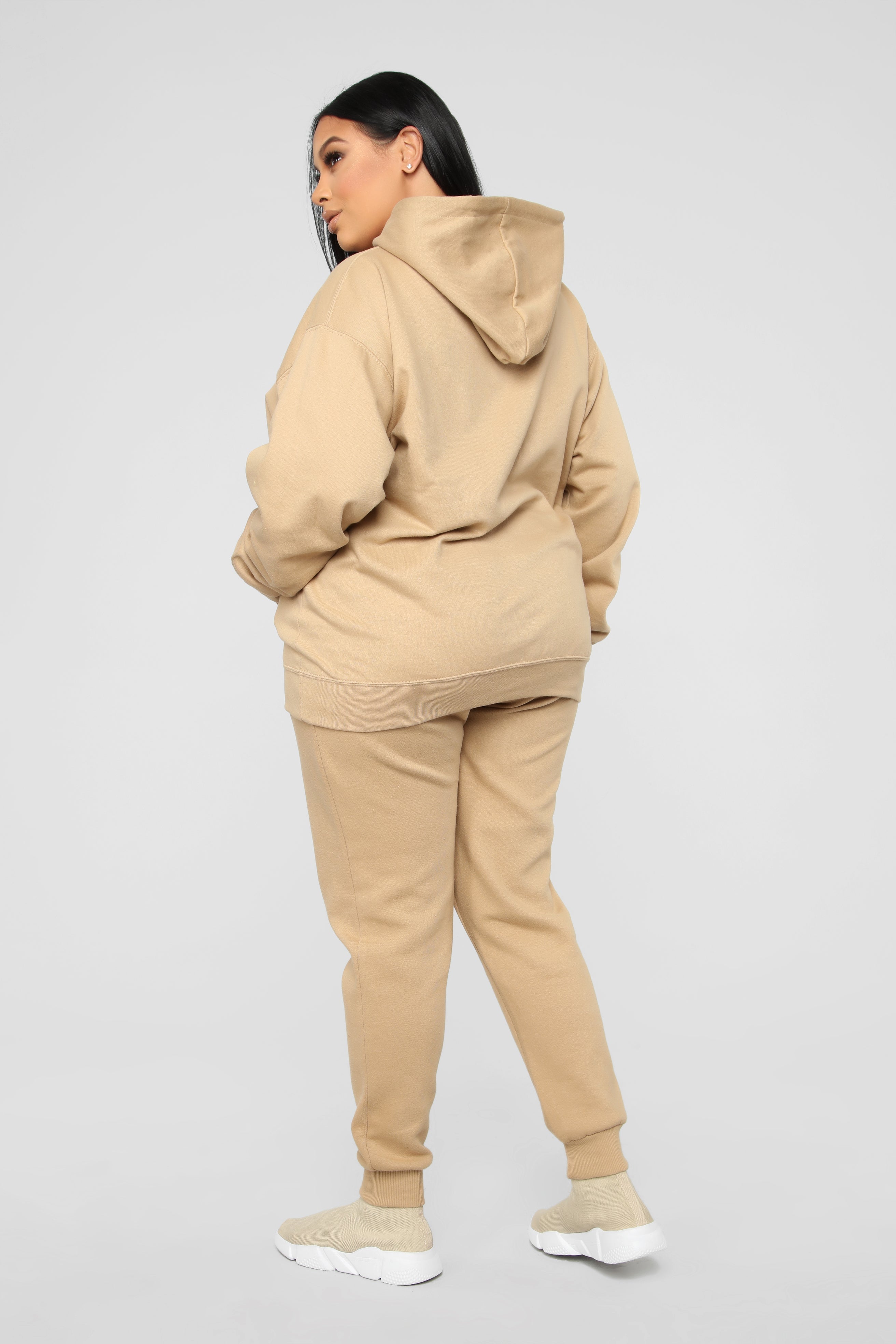Stole Your Boyfriend's Oversized Jogger - Nude image 11