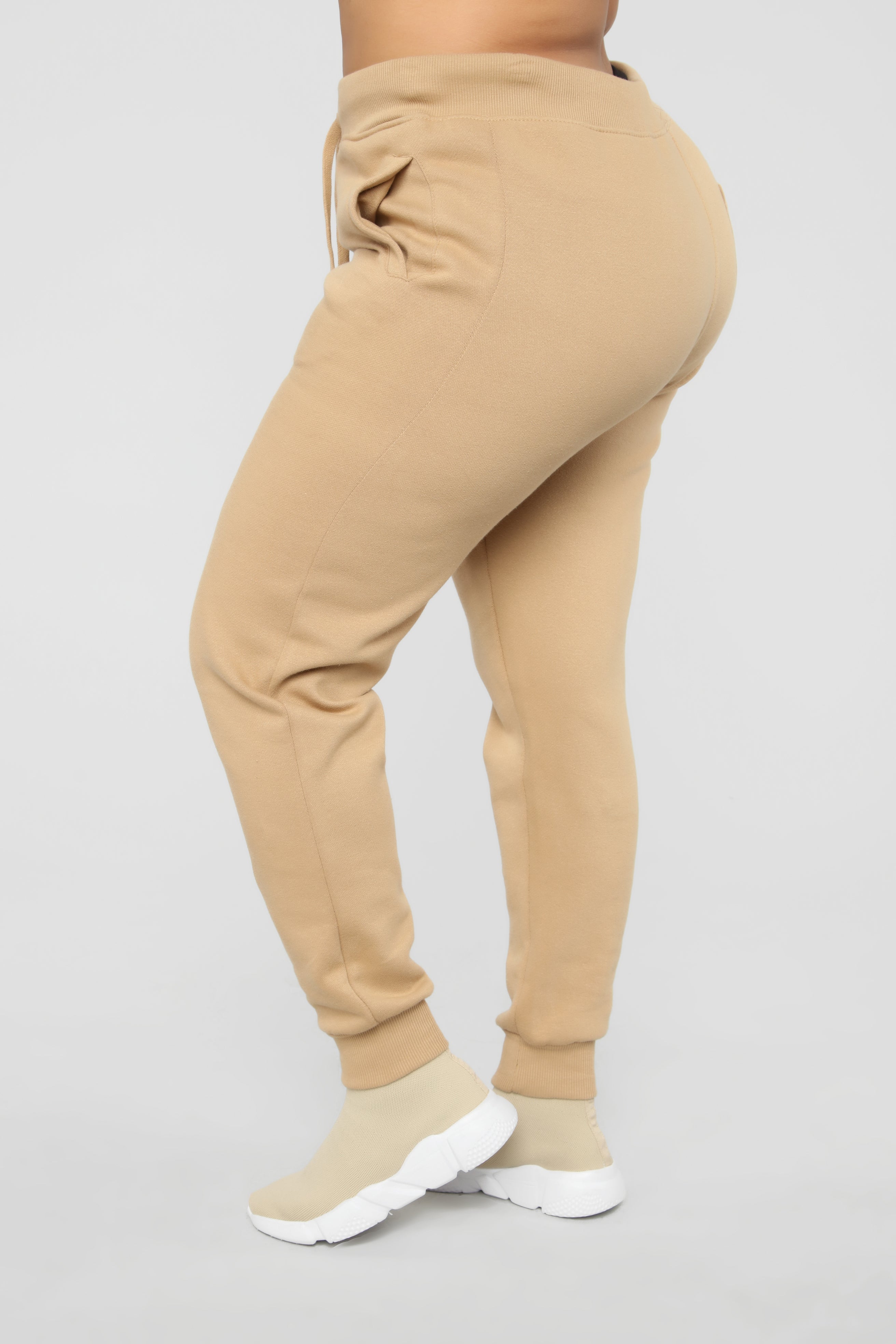Stole Your Boyfriend's Oversized Jogger - Nude image 6