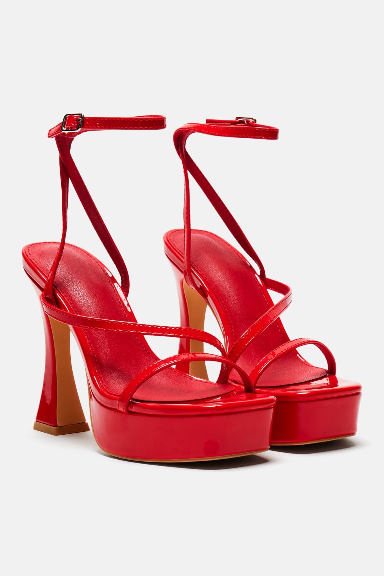 Andrea Platform Block Heels - Red image 4
