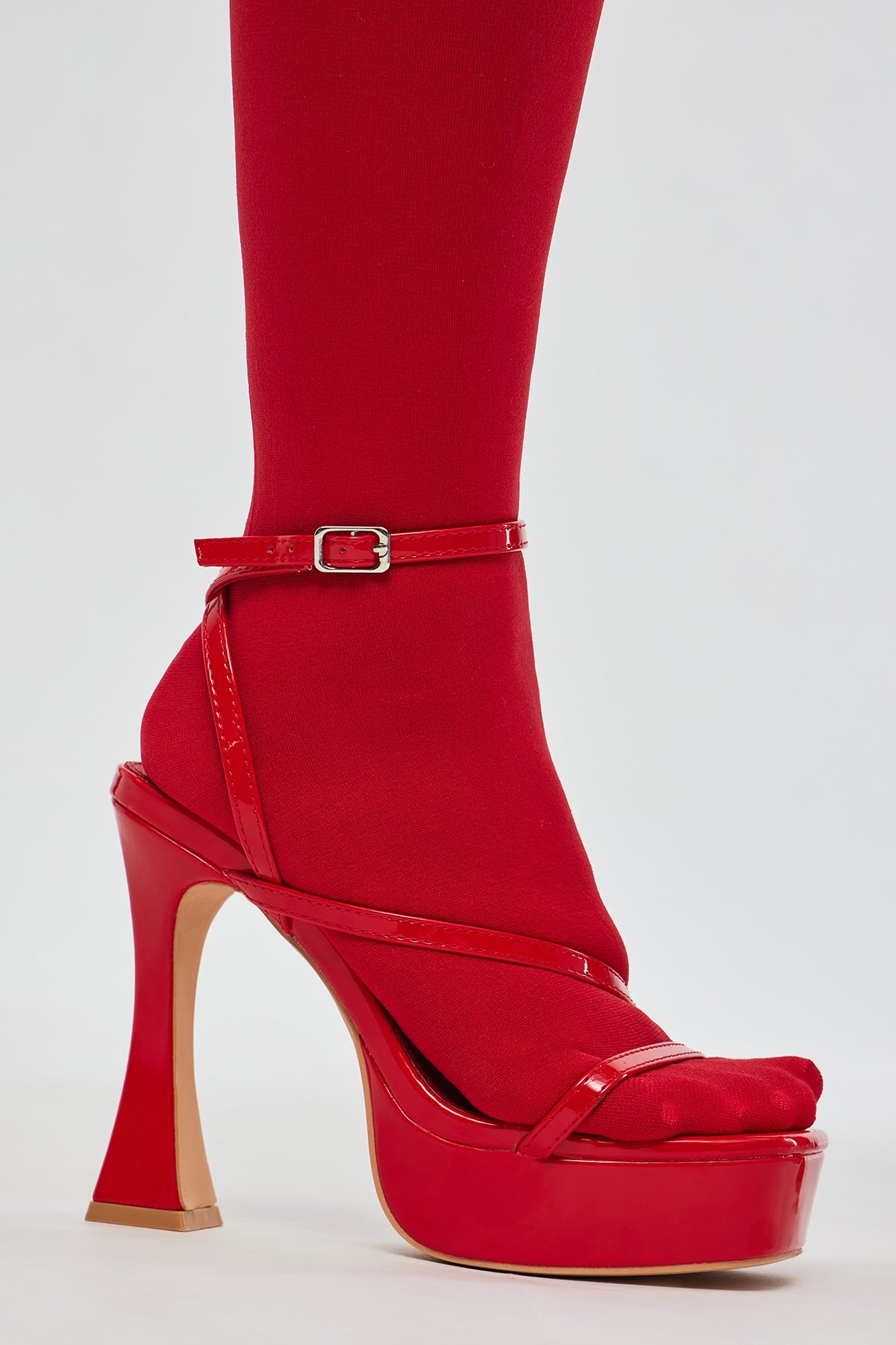 Andrea Platform Block Heels - Red image 3