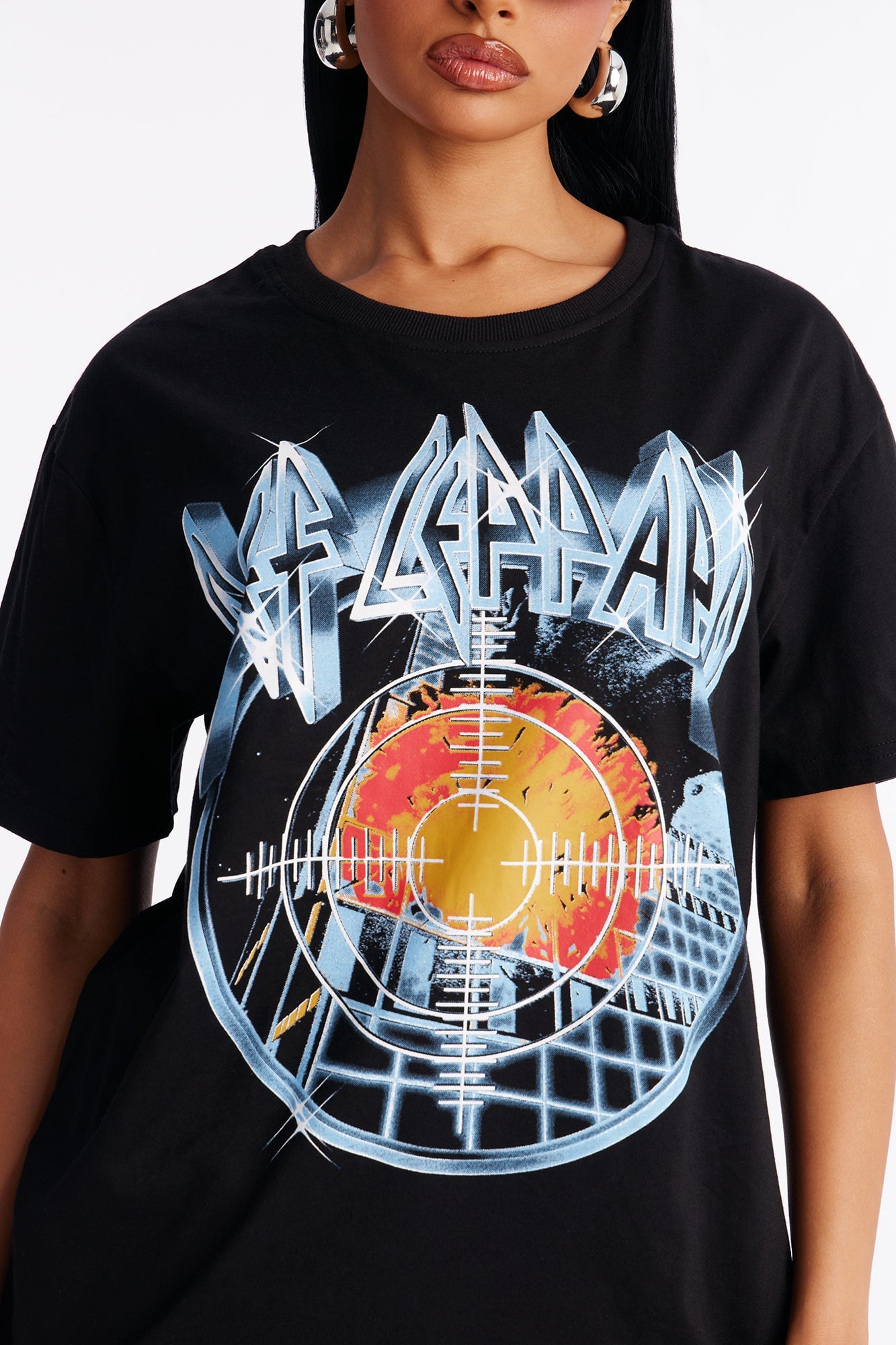 Def Leppard High Low Tee - Black image 4