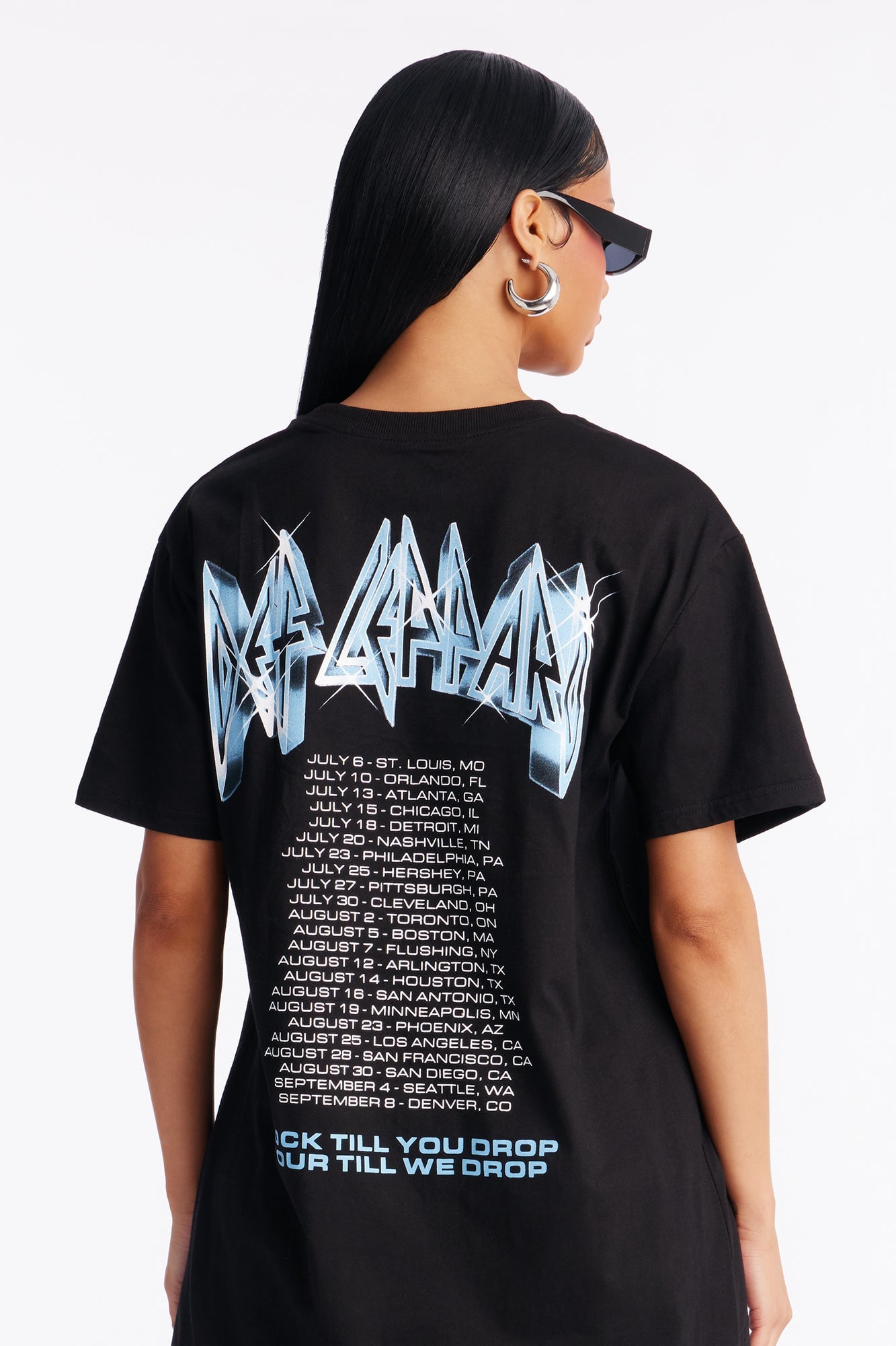 Def Leppard High Low Tee - Black image 5