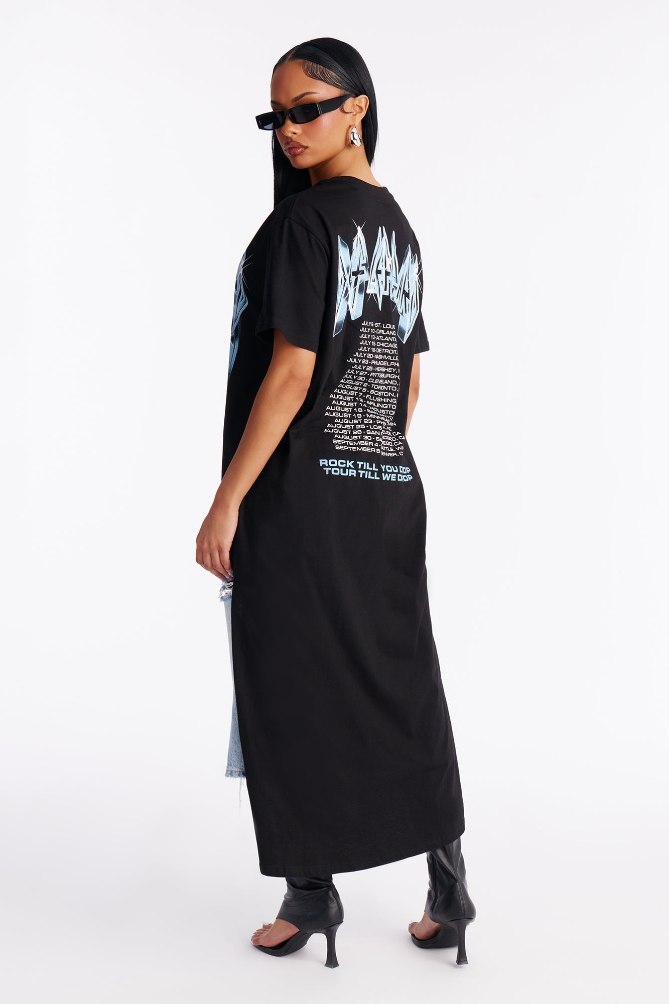Def Leppard High Low Tee - Black image 2