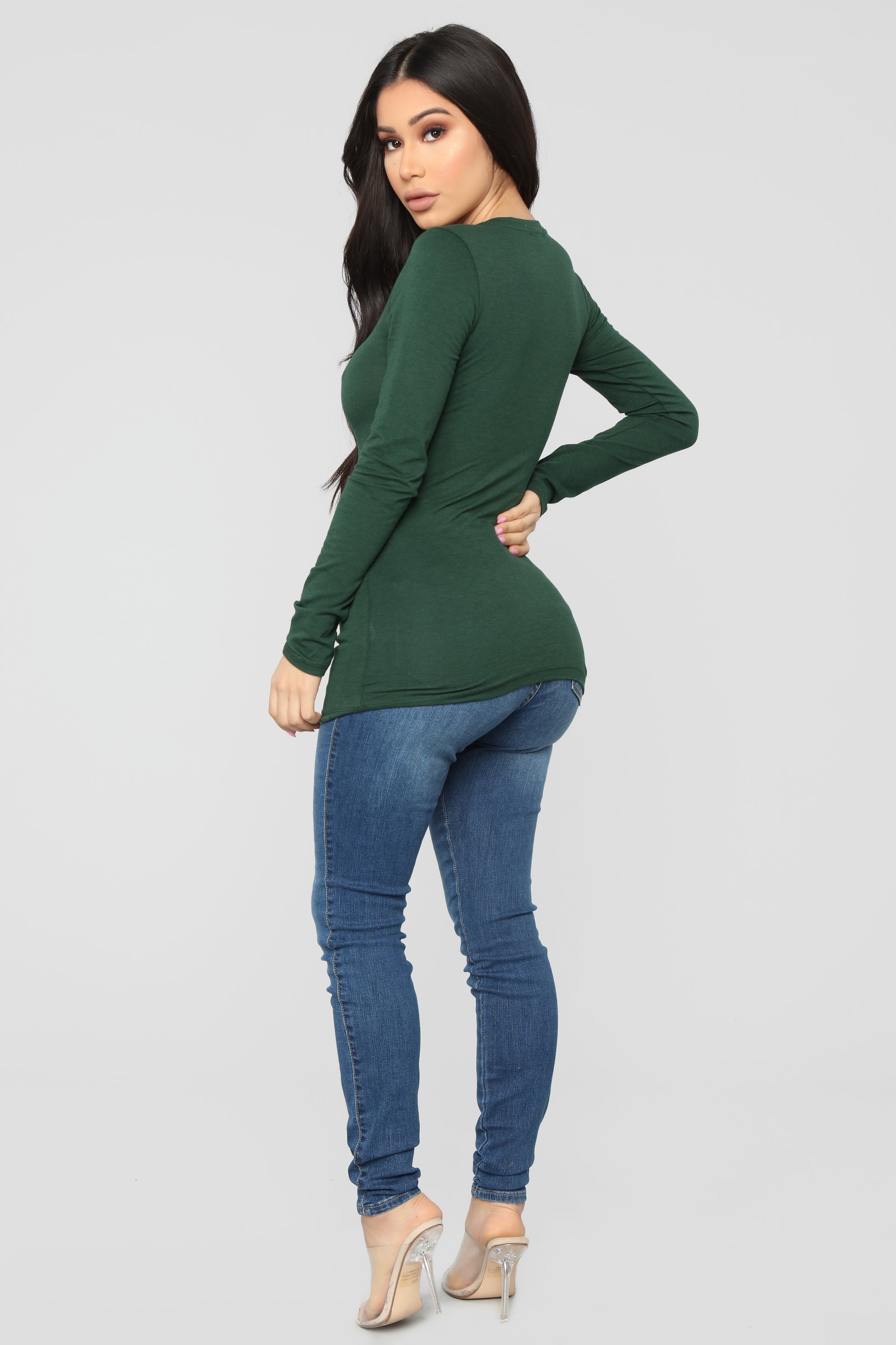 Julia Long Sleeve Top - Hunter image 8