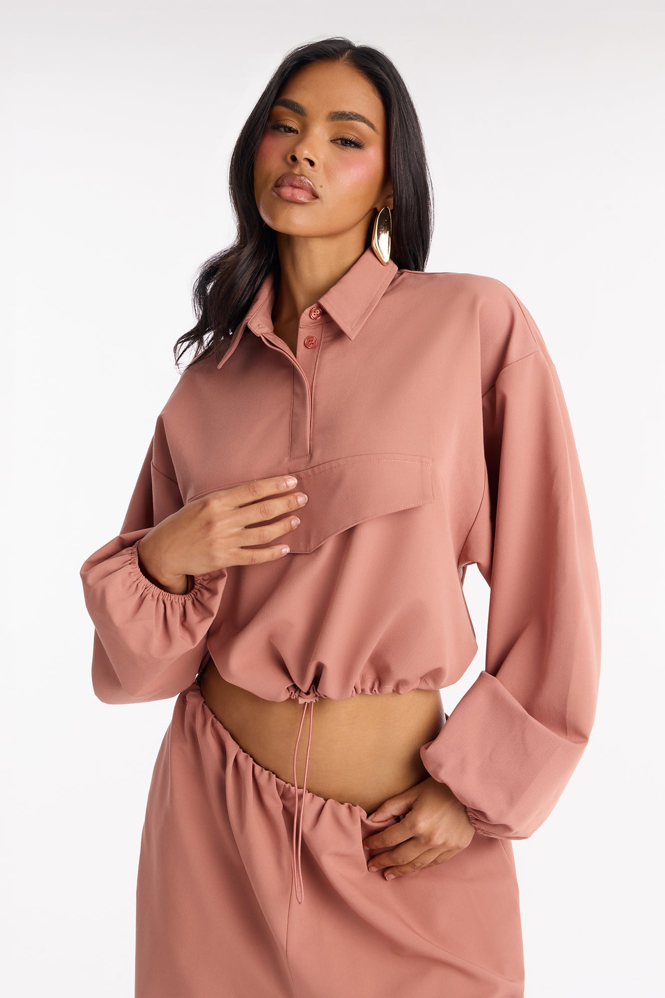 Maribella Jacket Pant Set - Marsala image 2