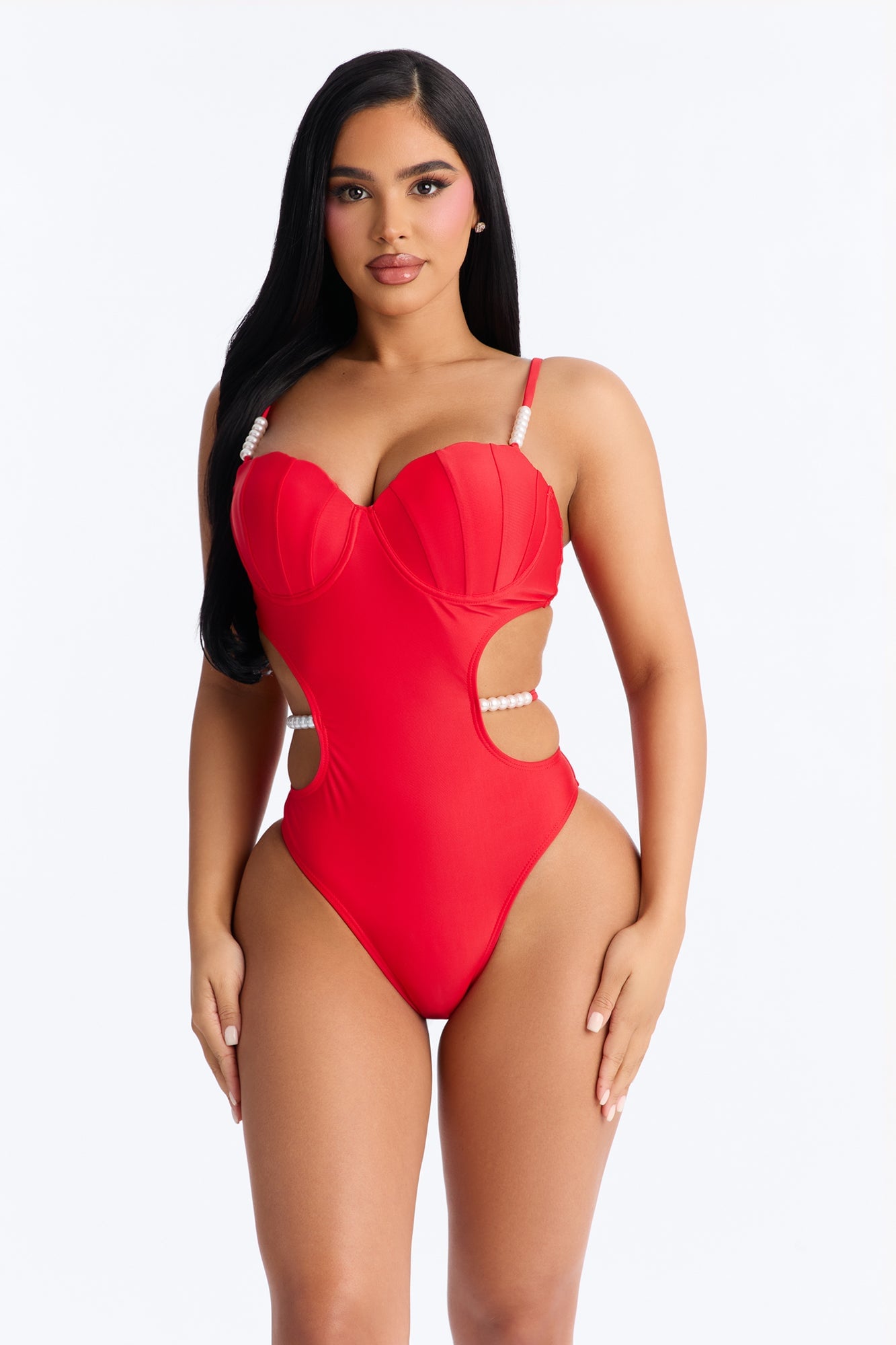 Summer Forever 1 Piece Swimsuit - Red image 1