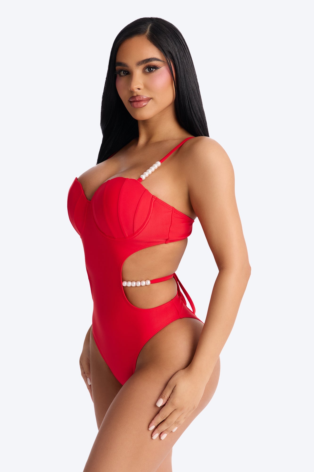 Summer Forever 1 Piece Swimsuit - Red image 2