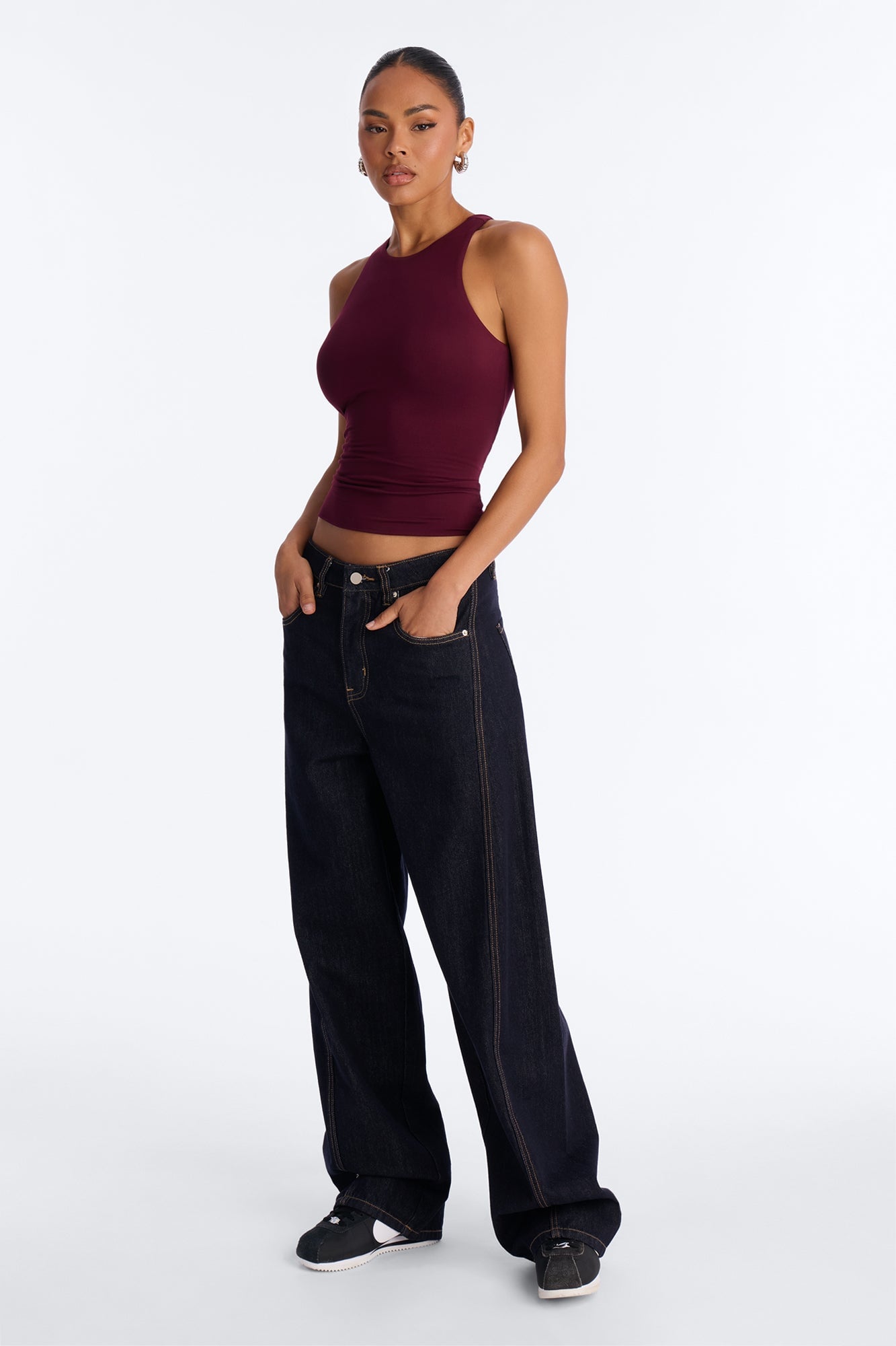 Jamie Double Lined Tank Top - Plum image 5