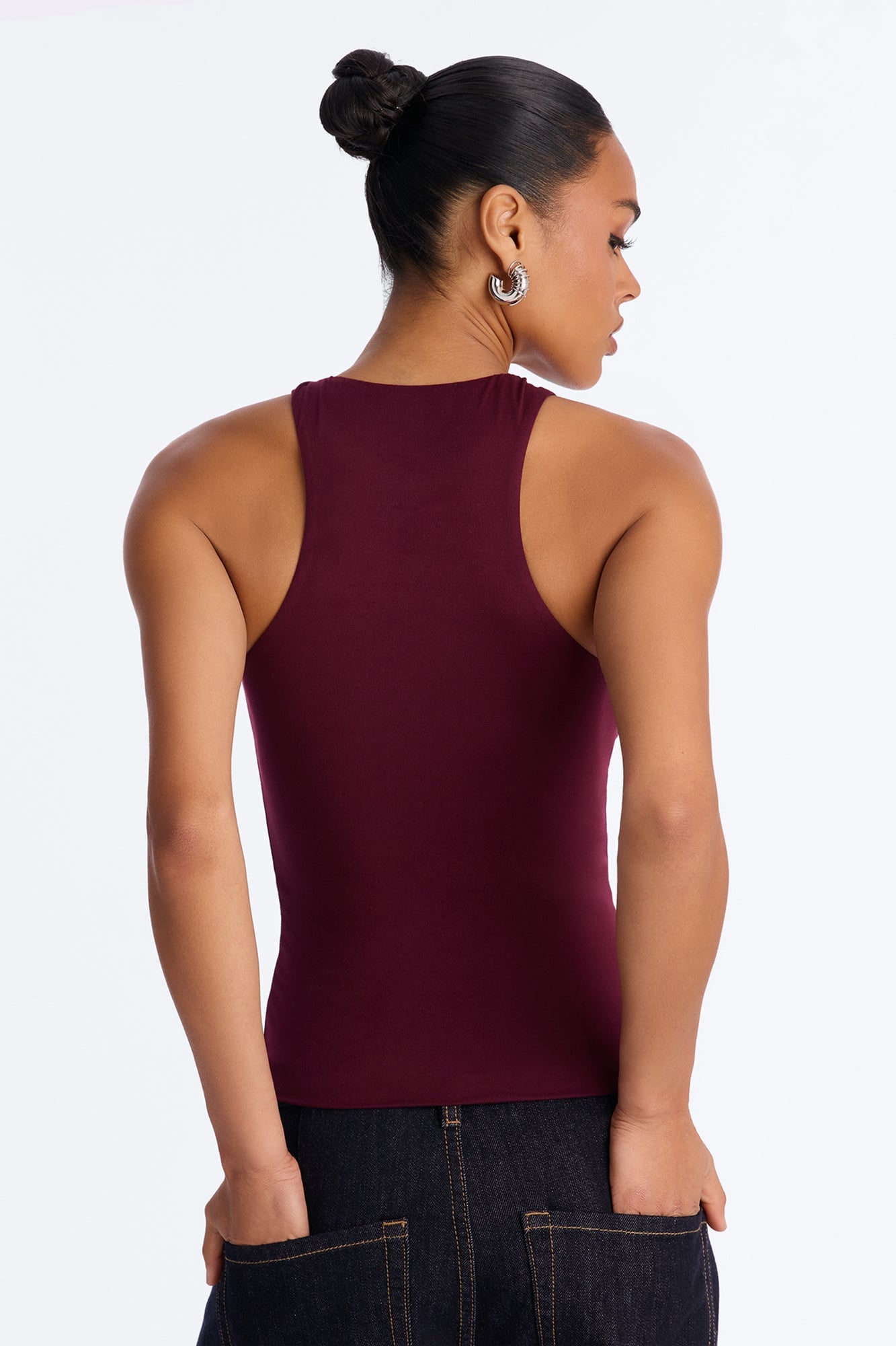 Jamie Double Lined Tank Top - Plum image 8