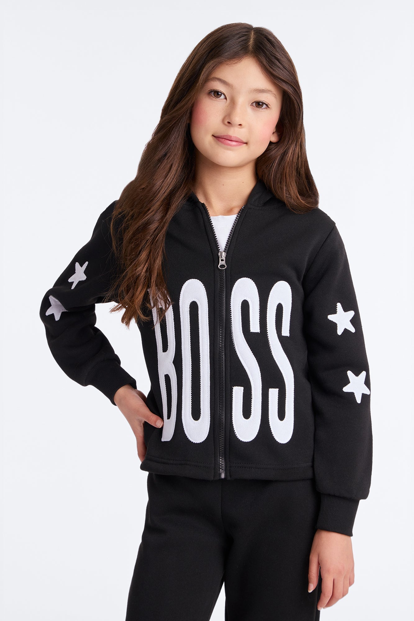 Mini She's A Boss Pant Set - Black image 2