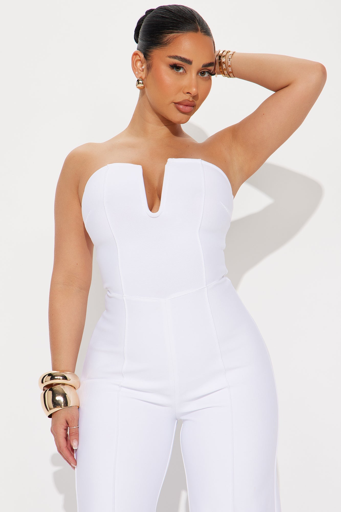Someone To You Bandage Jumpsuit - White image 5