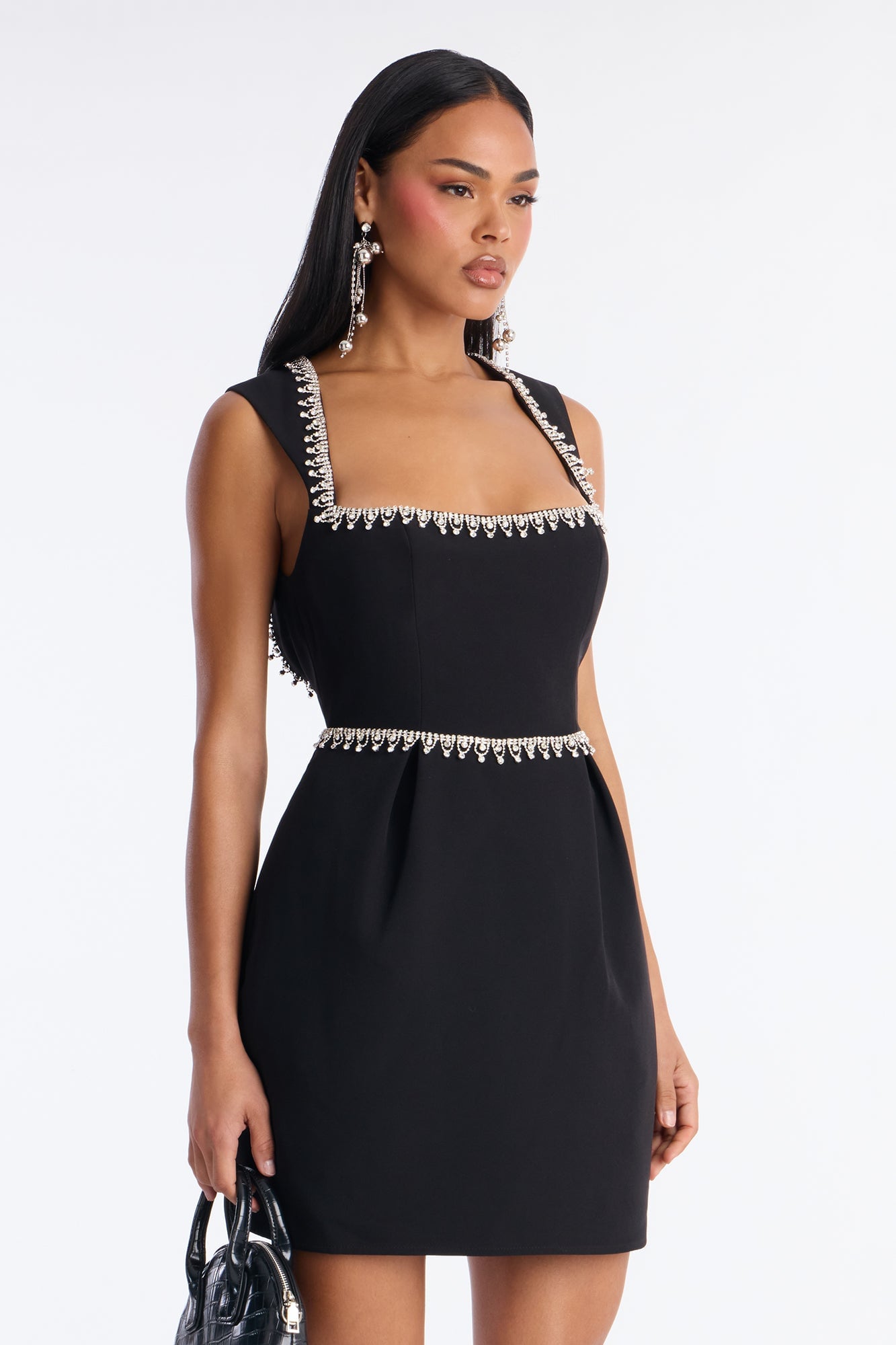 Adore Me Heart Cut Out Mini Dress - Black image 7