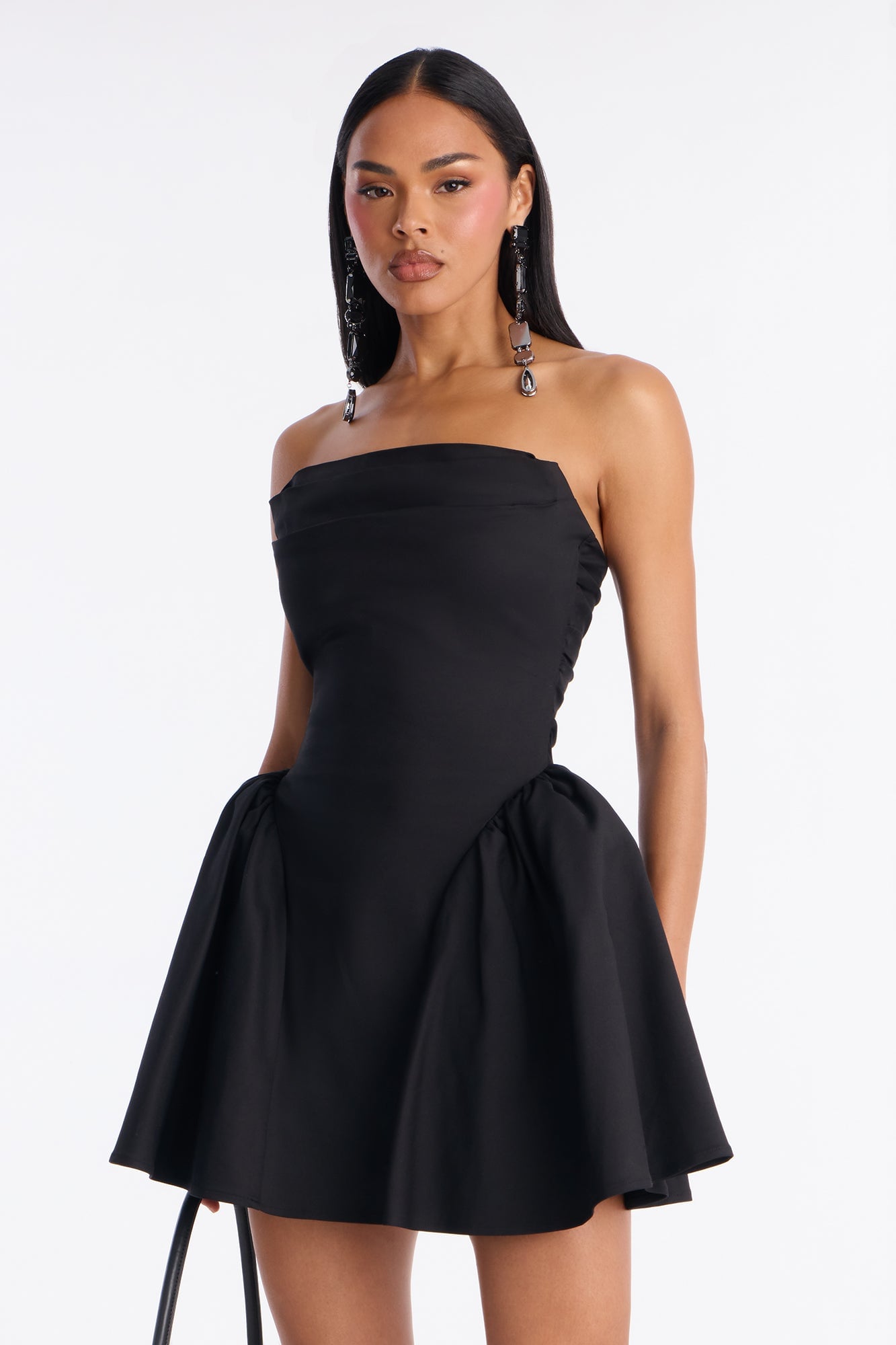 Honey Love Poplin Mini Dress - Black image 5