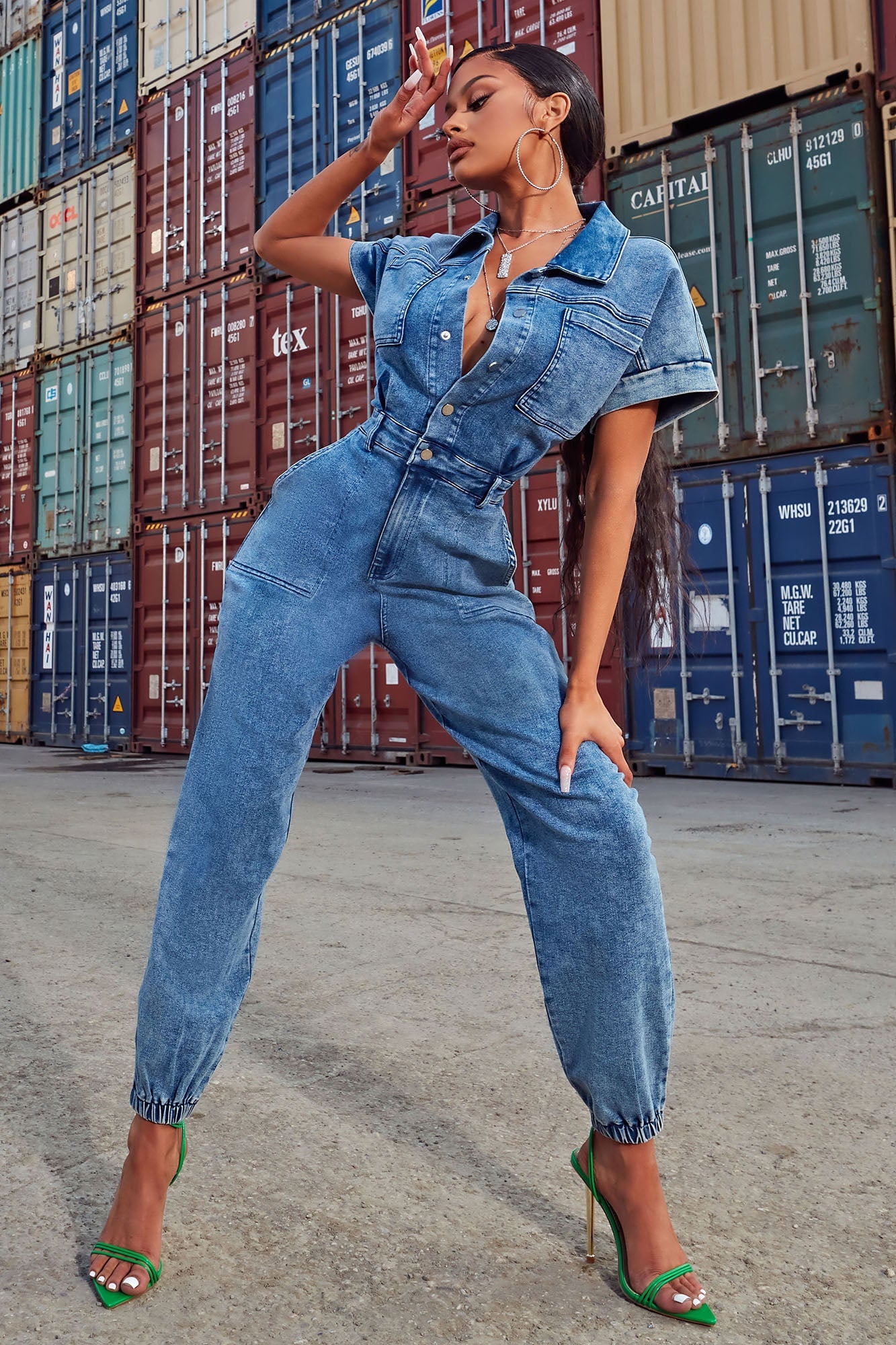 Daniela Denim Jumpsuit - Denim image 5