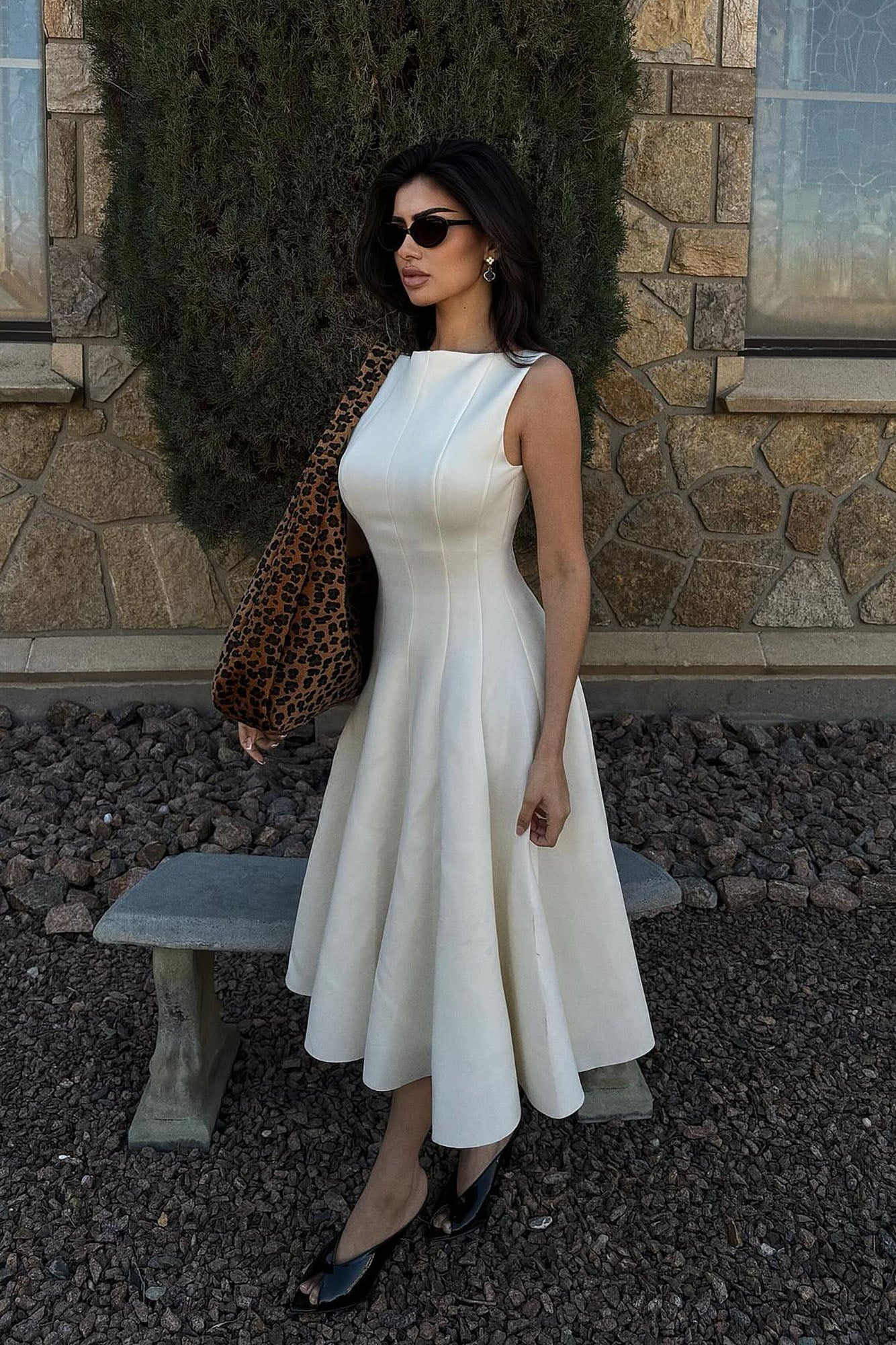 Sweet Sunday Pleated Midi Dress - Cream image 7