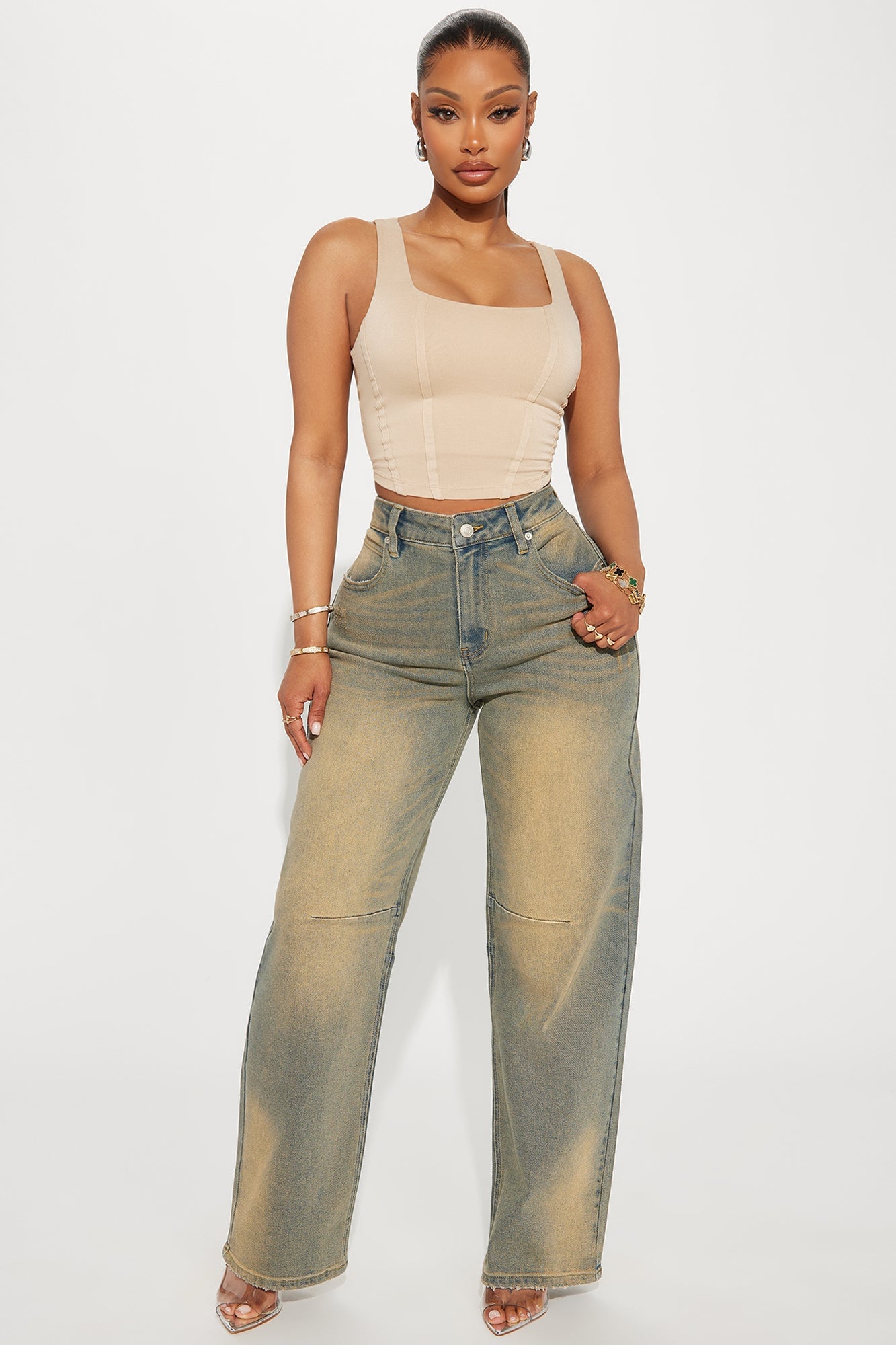 Amanza Corset Top - Taupe image 5