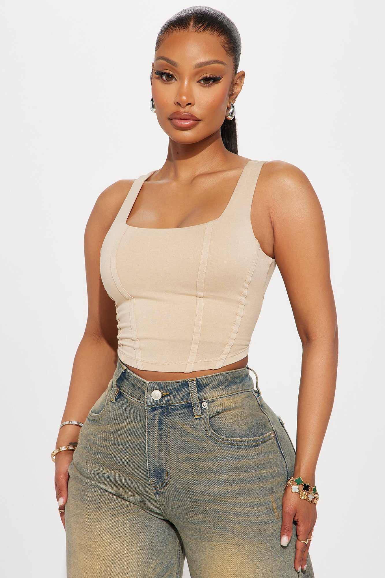 Amanza Corset Top - Taupe image 4