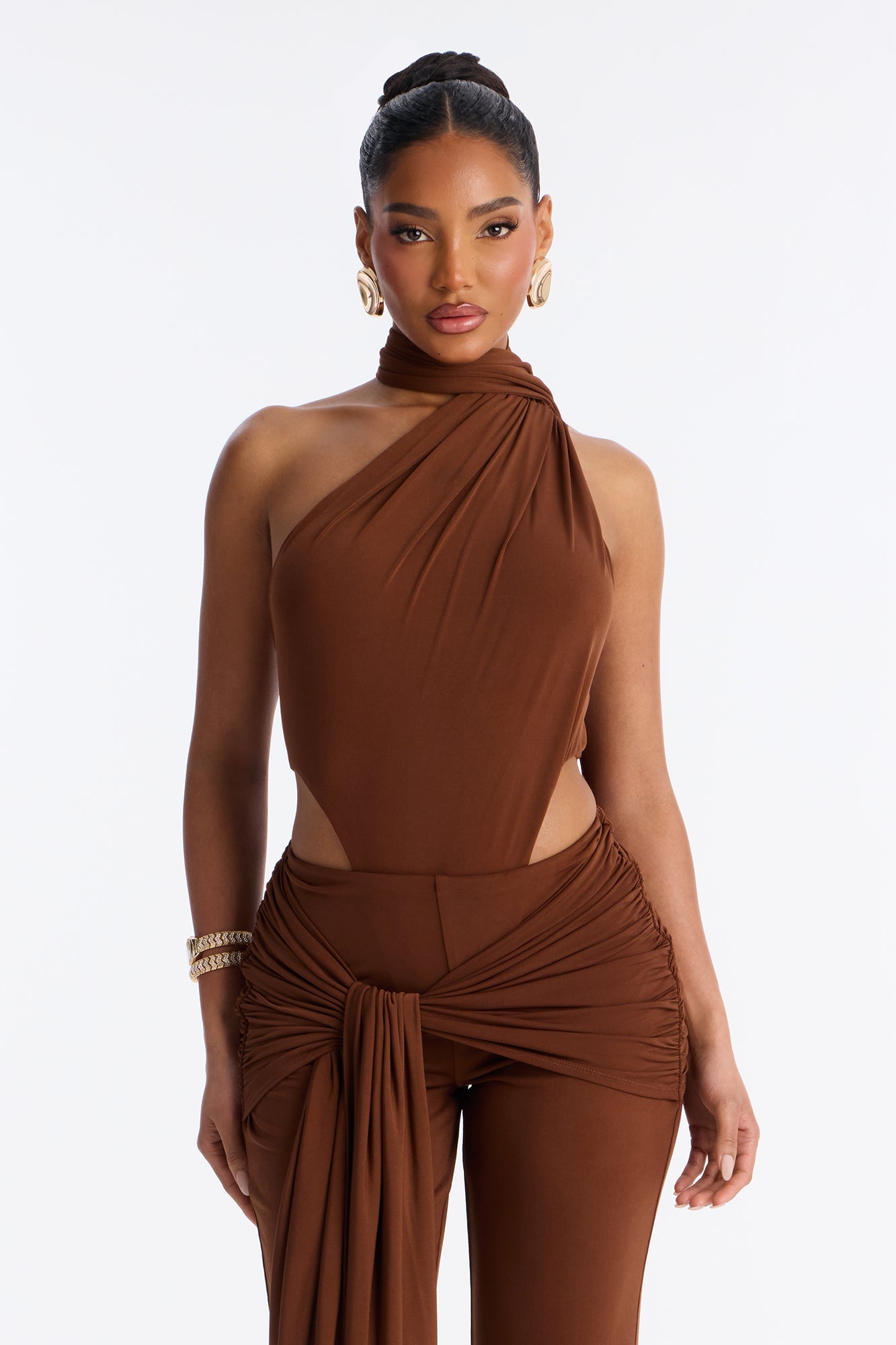 Lovers Lane Jersey Pant Set - Brown image 2