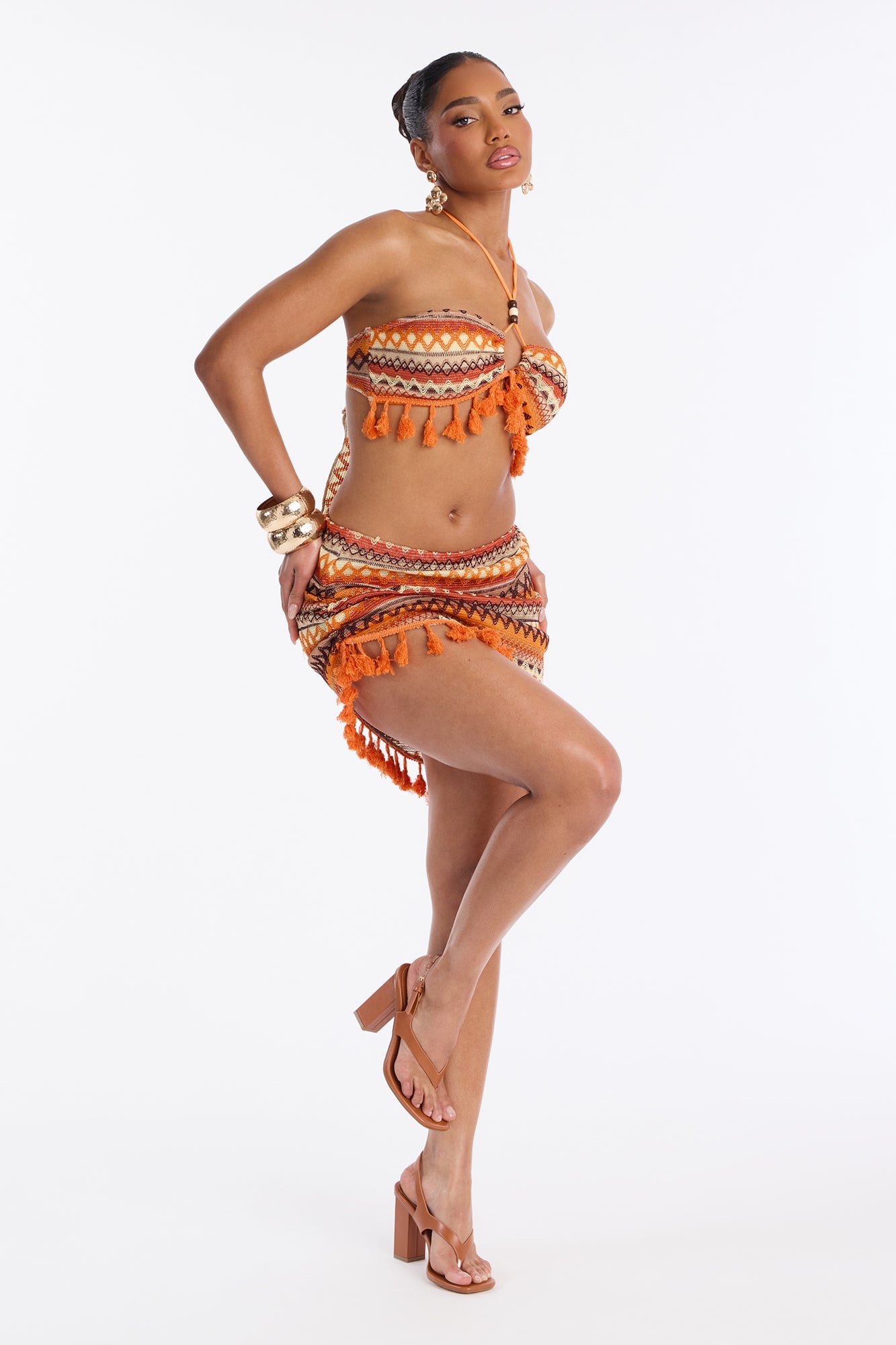 Klass Slingback Thong Heels - Tan image 4