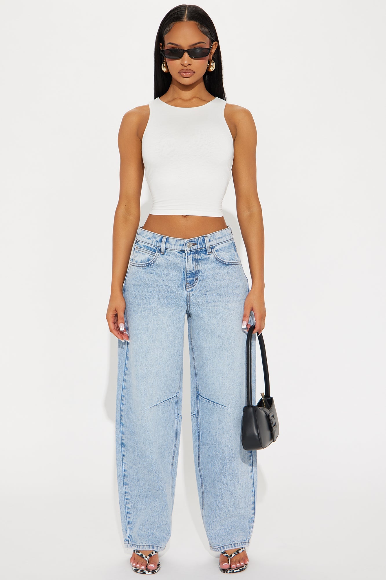 Amberly Double Lined Jersey Tank - White image 2
