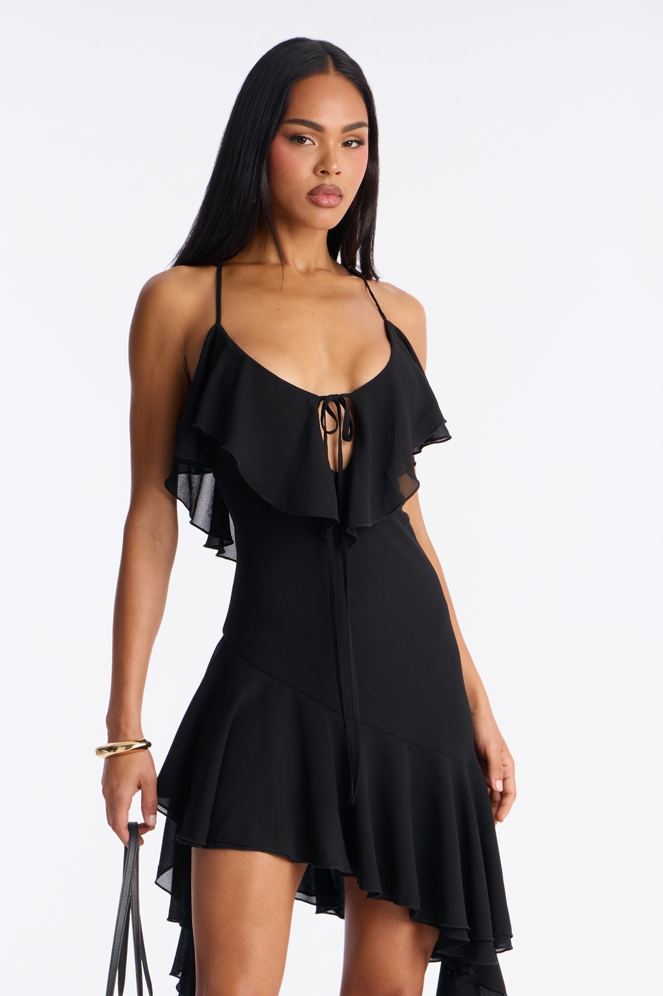 My Baby Ruffle Mini Dress - Black image 2