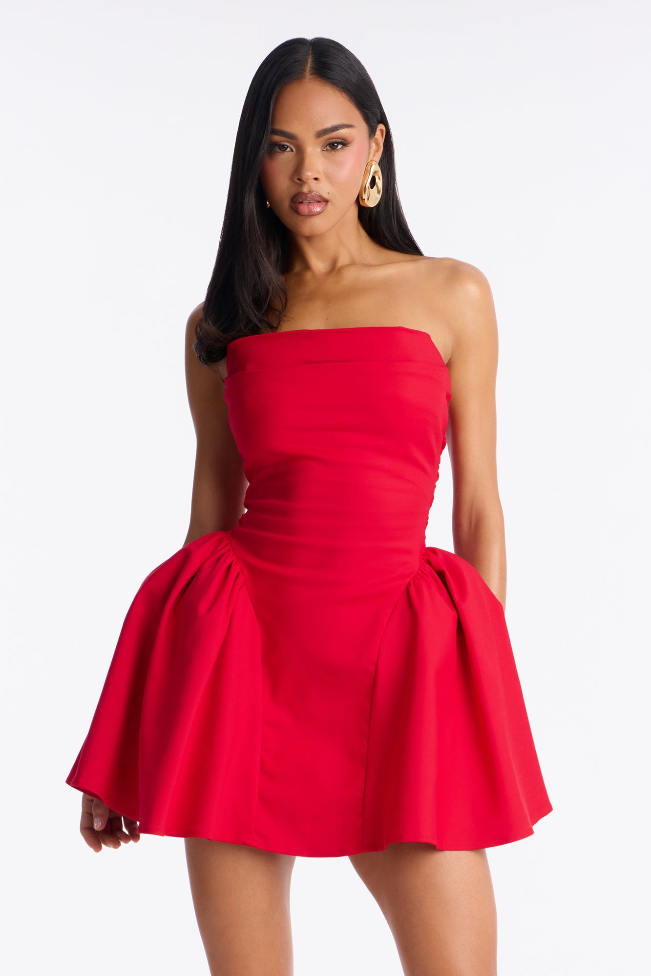 Honey Love Poplin Mini Dress - Red image 7